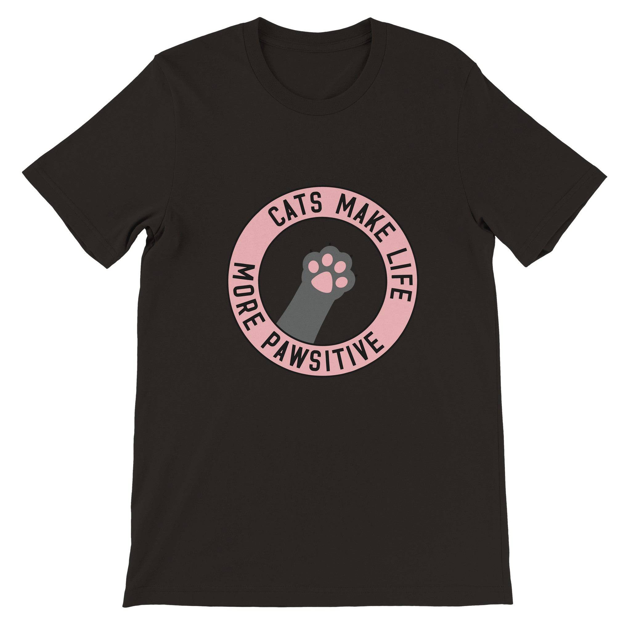 Budget Unisex Crewneck T-shirt/Cats-More-Pawsitive - Enet Images