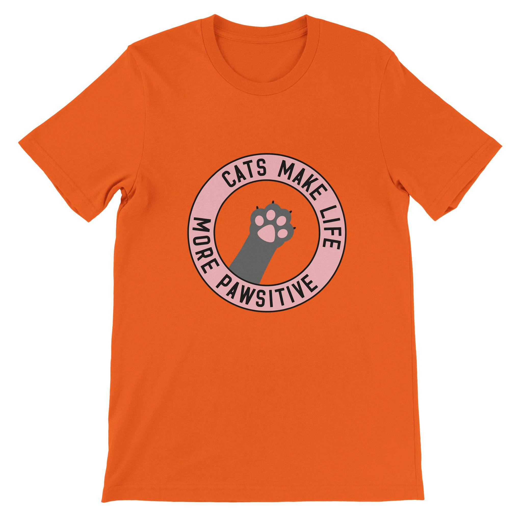 Budget Unisex Crewneck T-shirt/Cats-More-Pawsitive - Enet Images