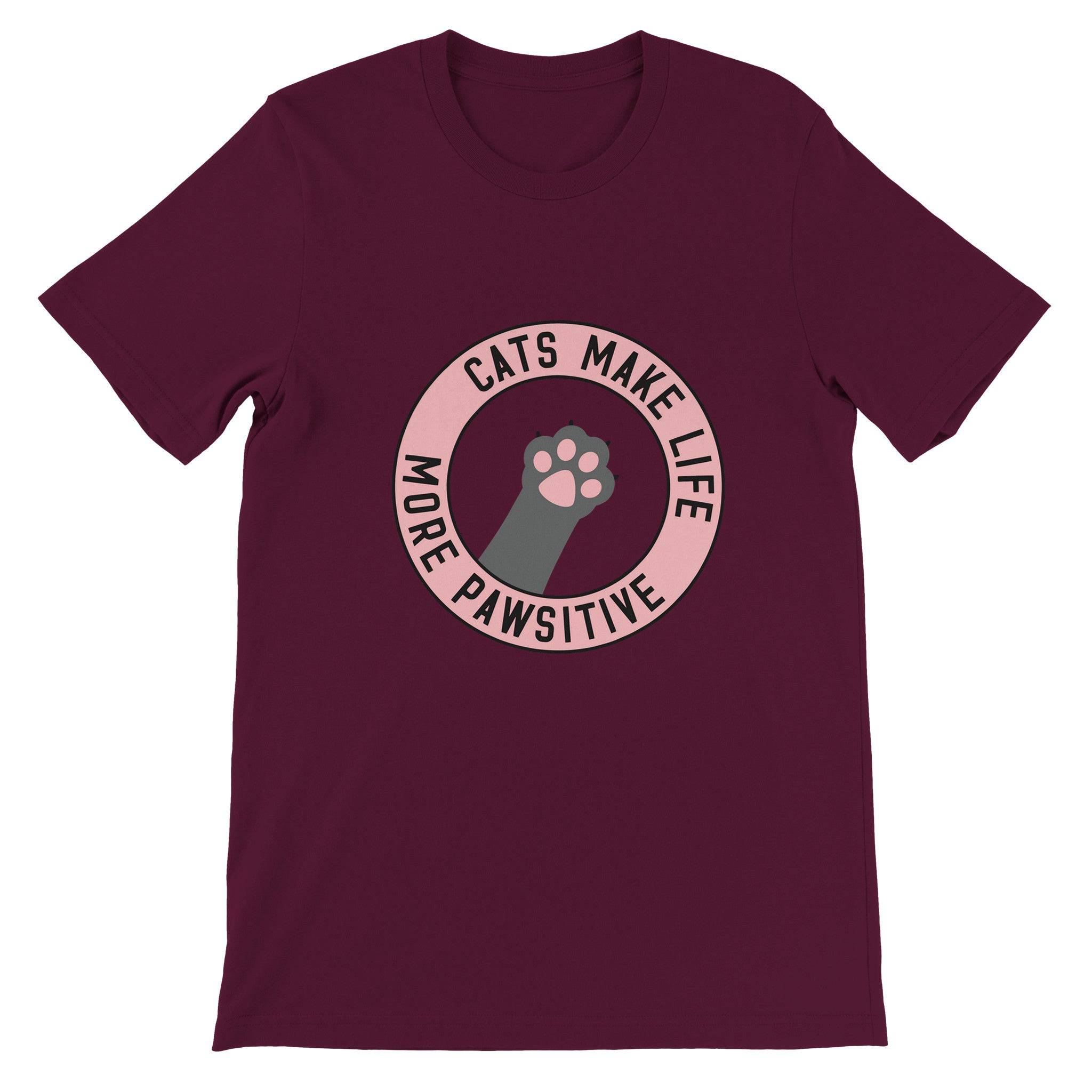 Budget Unisex Crewneck T-shirt/Cats-More-Pawsitive - Enet Images