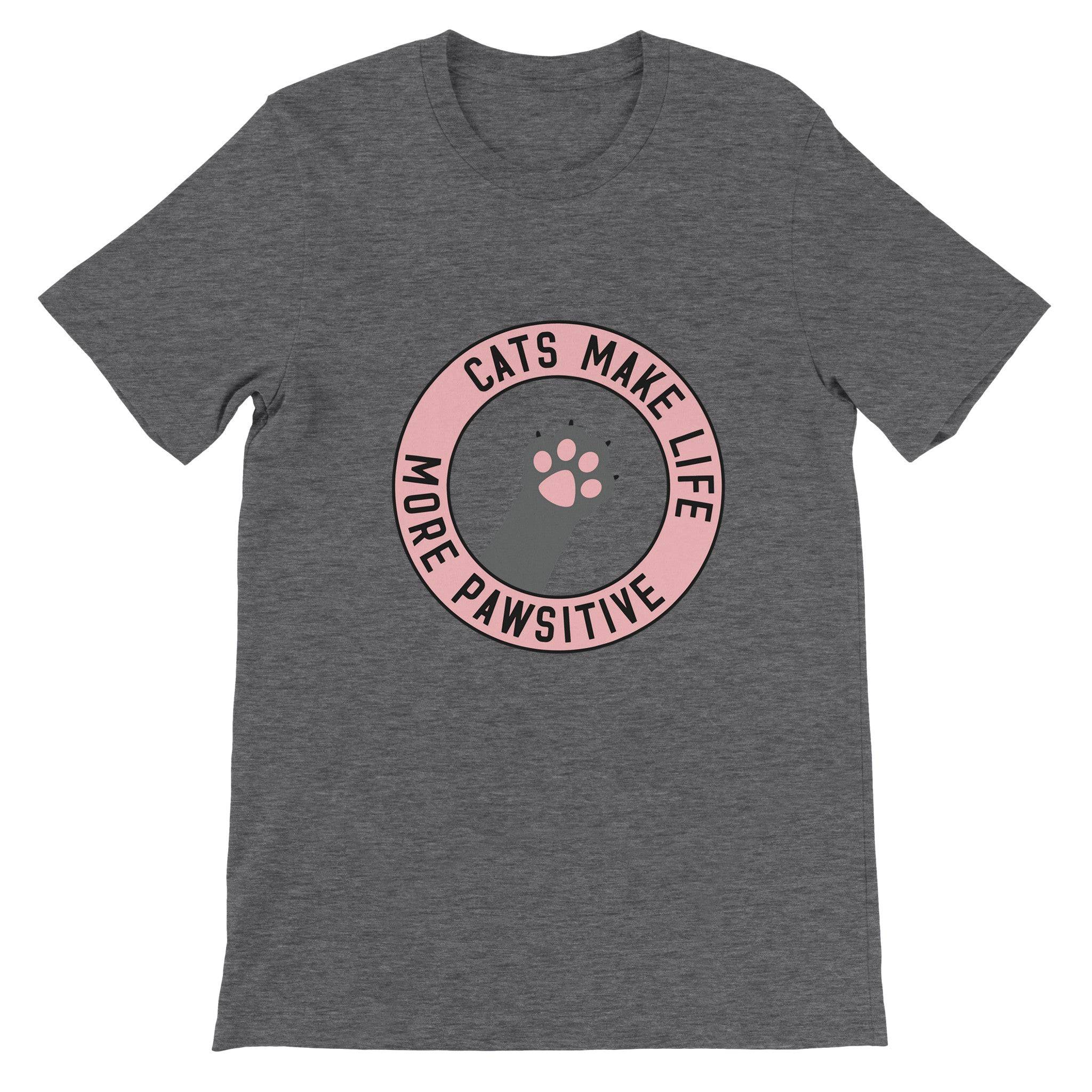 Budget Unisex Crewneck T-shirt/Cats-More-Pawsitive - Enet Images