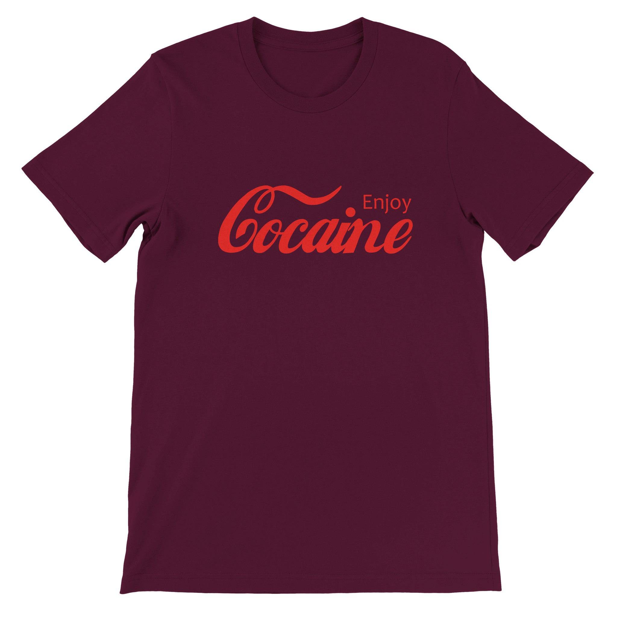 Budget Unisex Crewneck T-shirt/Cocaine-Enjoy-Funny - Enet Images