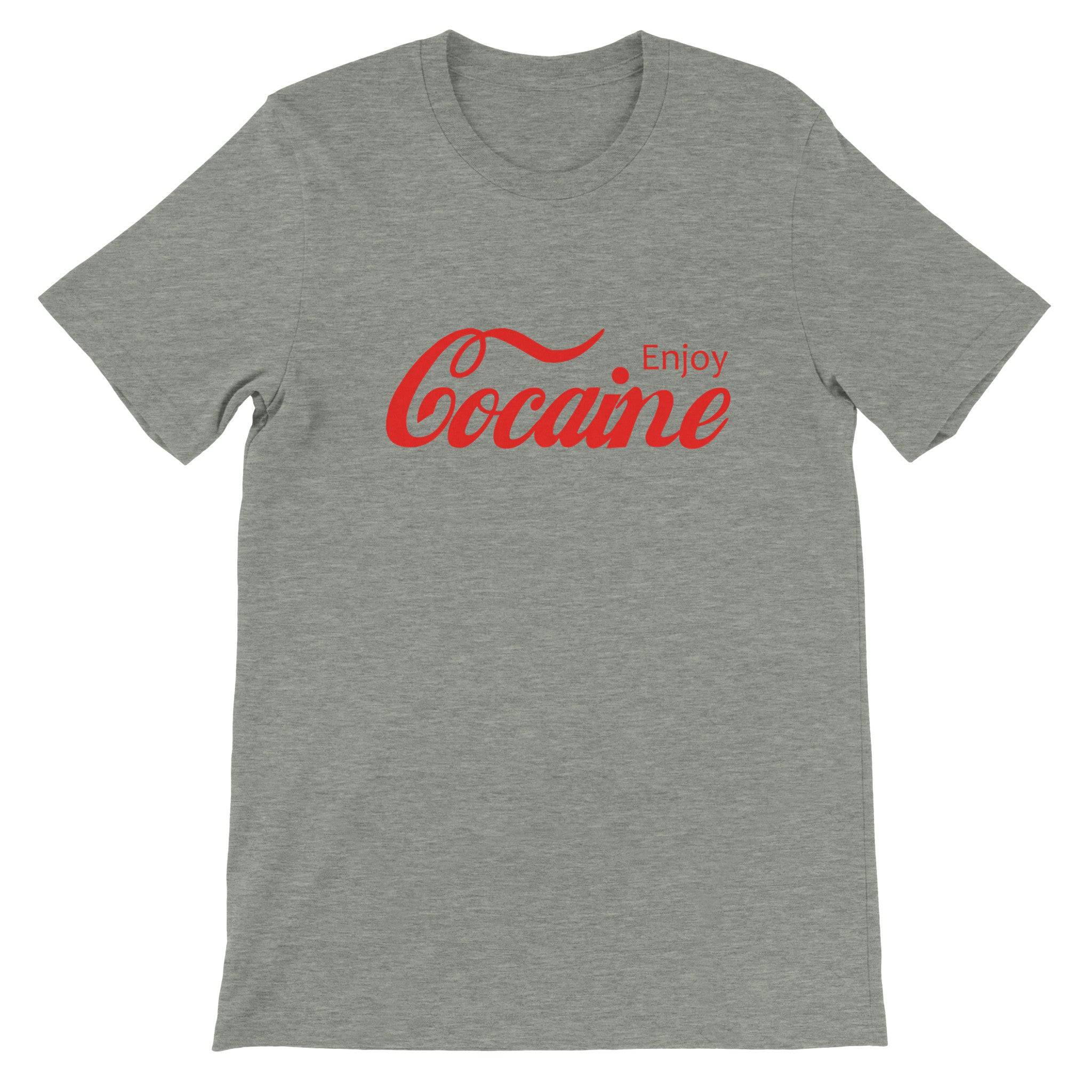 Budget Unisex Crewneck T-shirt/Cocaine-Enjoy-Funny - Enet Images