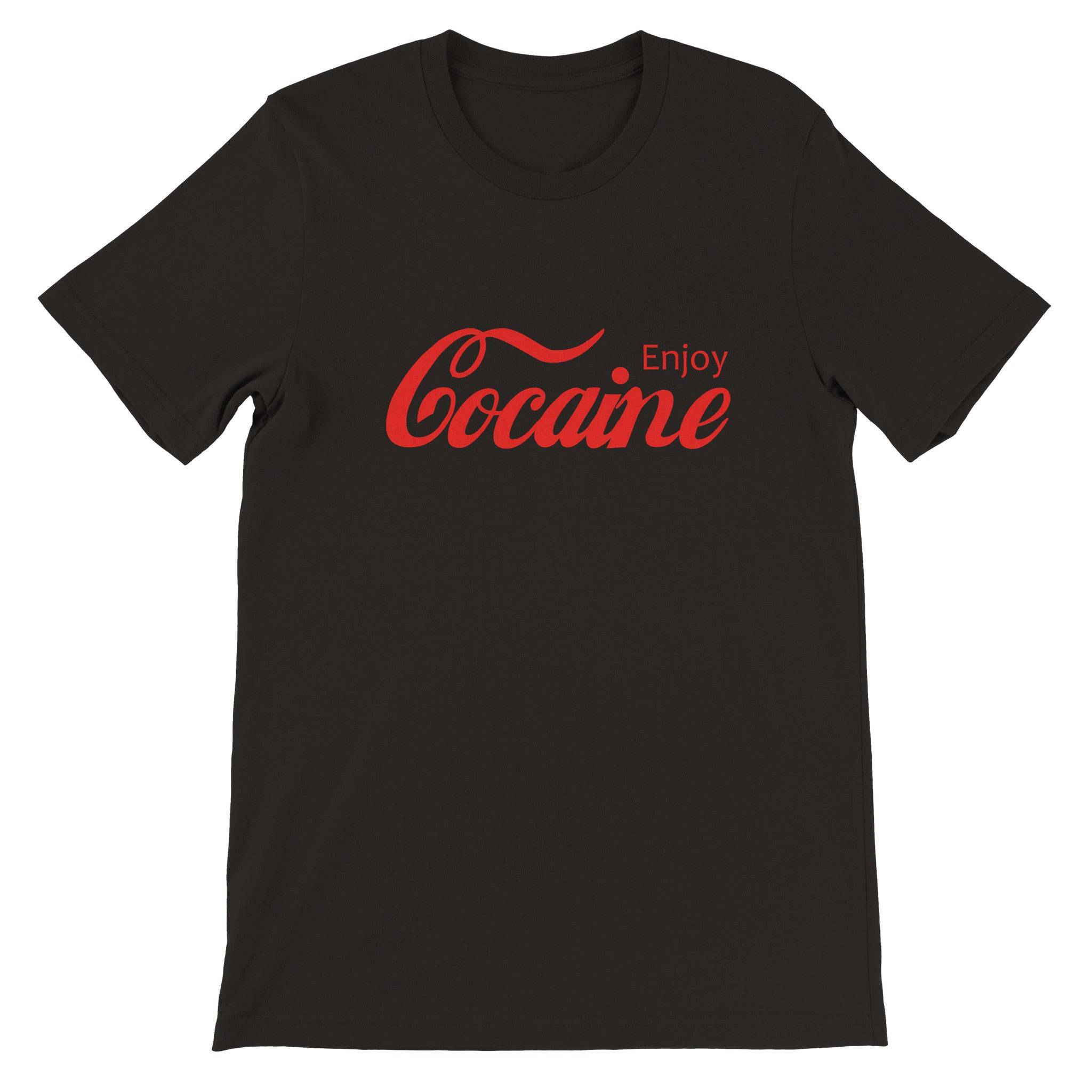 Budget Unisex Crewneck T-shirt/Cocaine-Enjoy-Funny - Enet Images