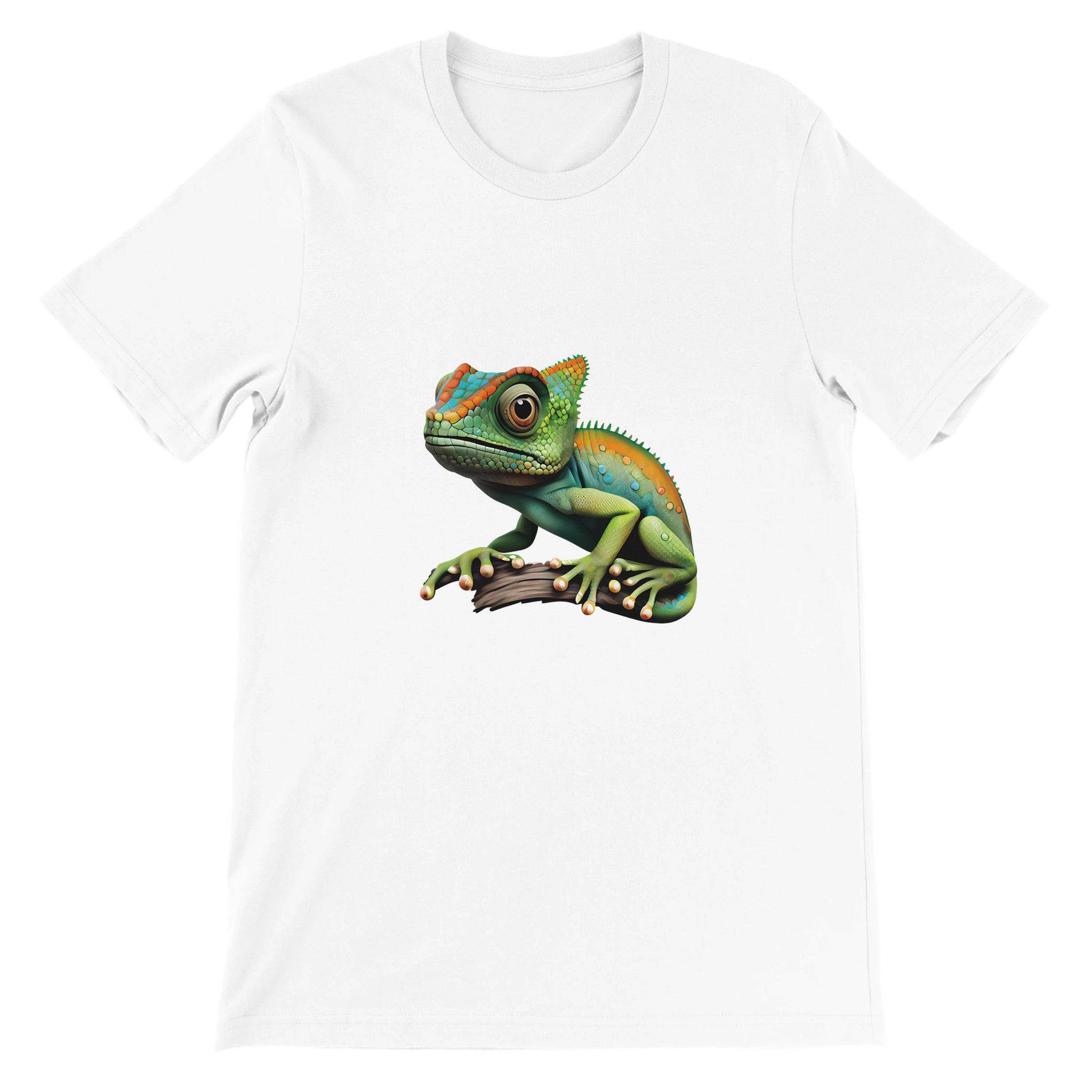 Budget Unisex Crewneck T-shirt/Colorful-Lizzard - Enet Images