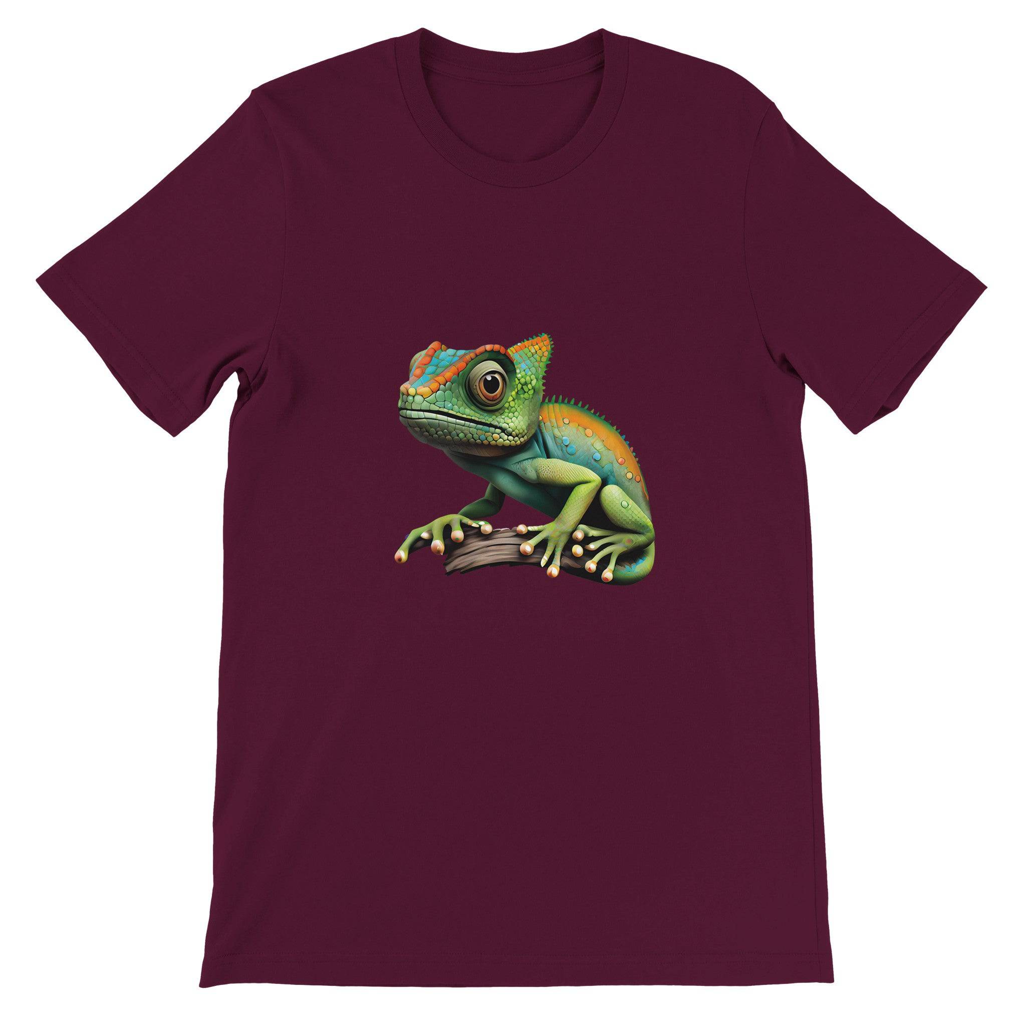 Budget Unisex Crewneck T-shirt/Colorful-Lizzard - Enet Images