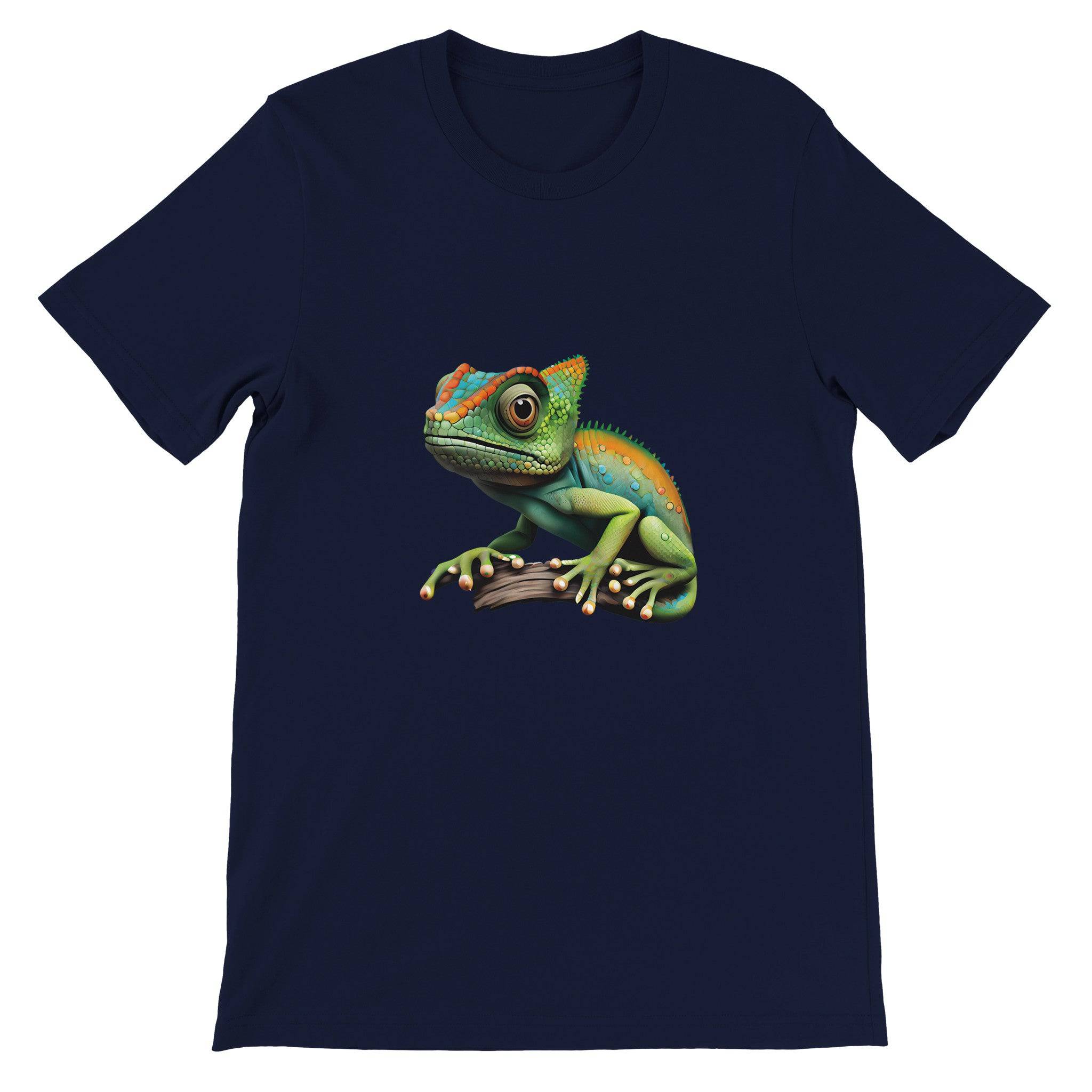 Budget Unisex Crewneck T-shirt/Colorful-Lizzard - Enet Images