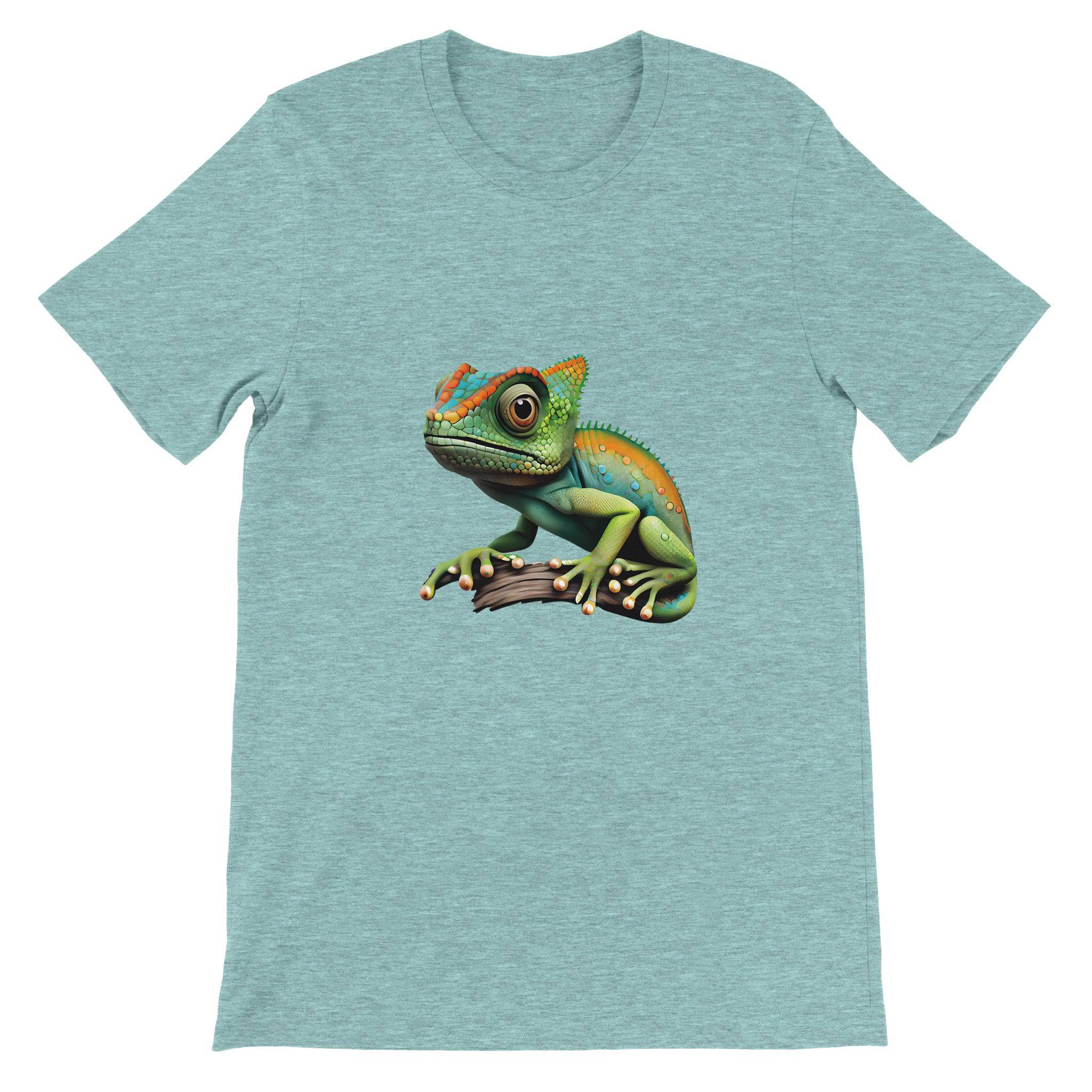 Budget Unisex Crewneck T-shirt/Colorful-Lizzard - Enet Images