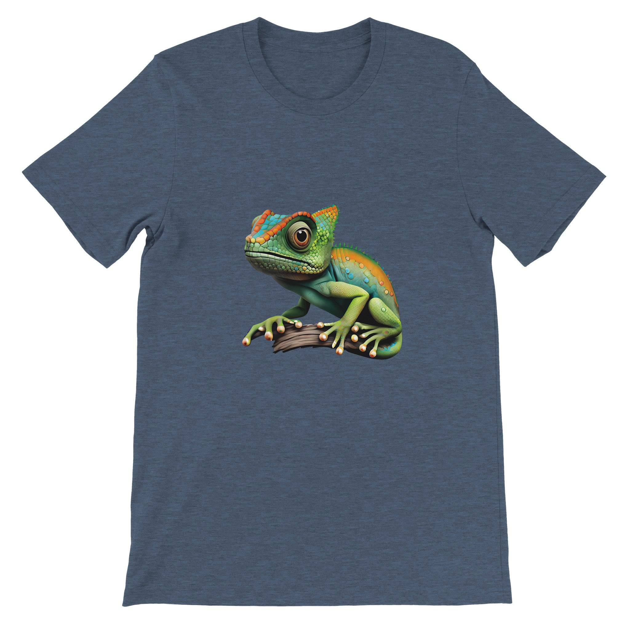 Budget Unisex Crewneck T-shirt/Colorful-Lizzard - Enet Images