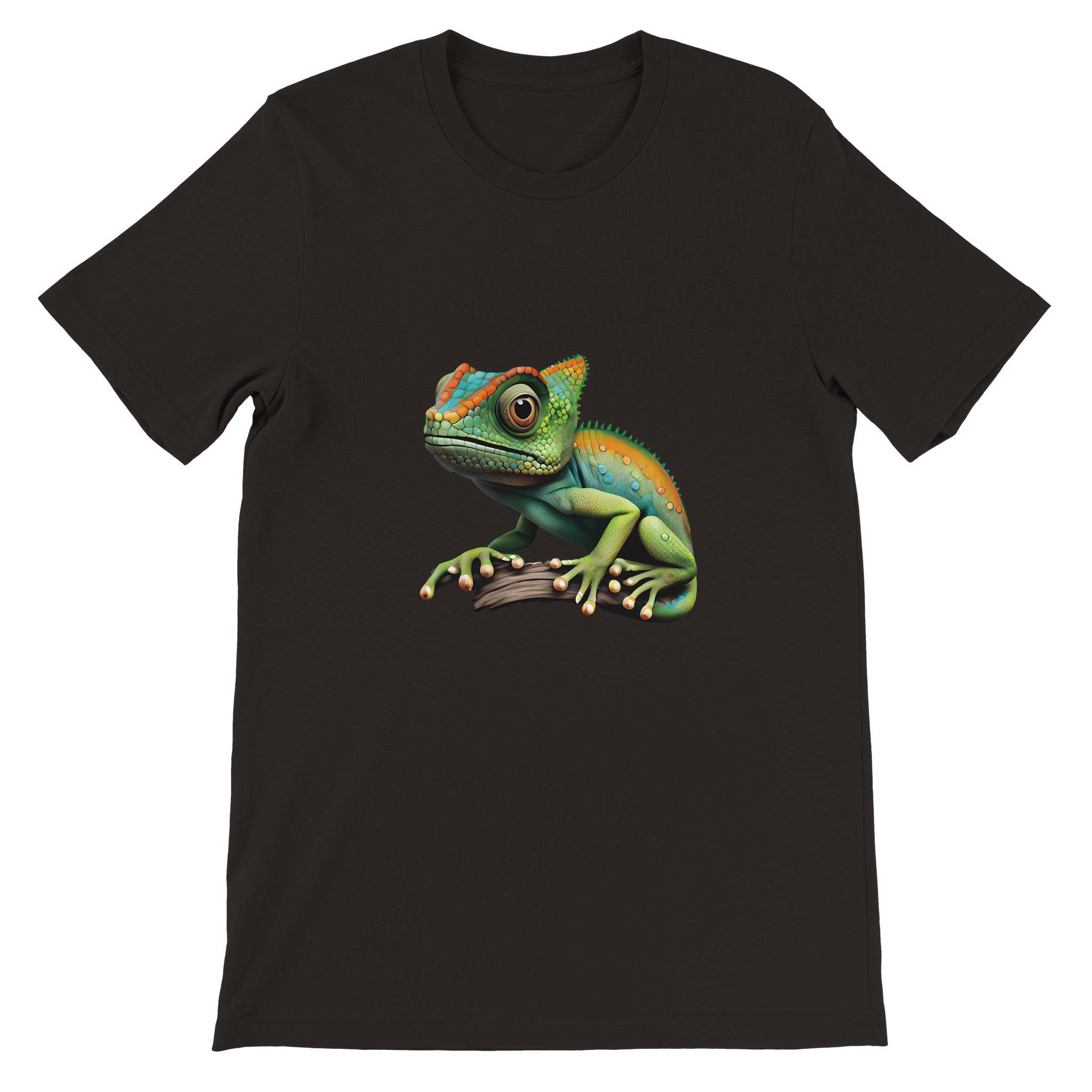 Budget Unisex Crewneck T-shirt/Colorful-Lizzard - Enet Images