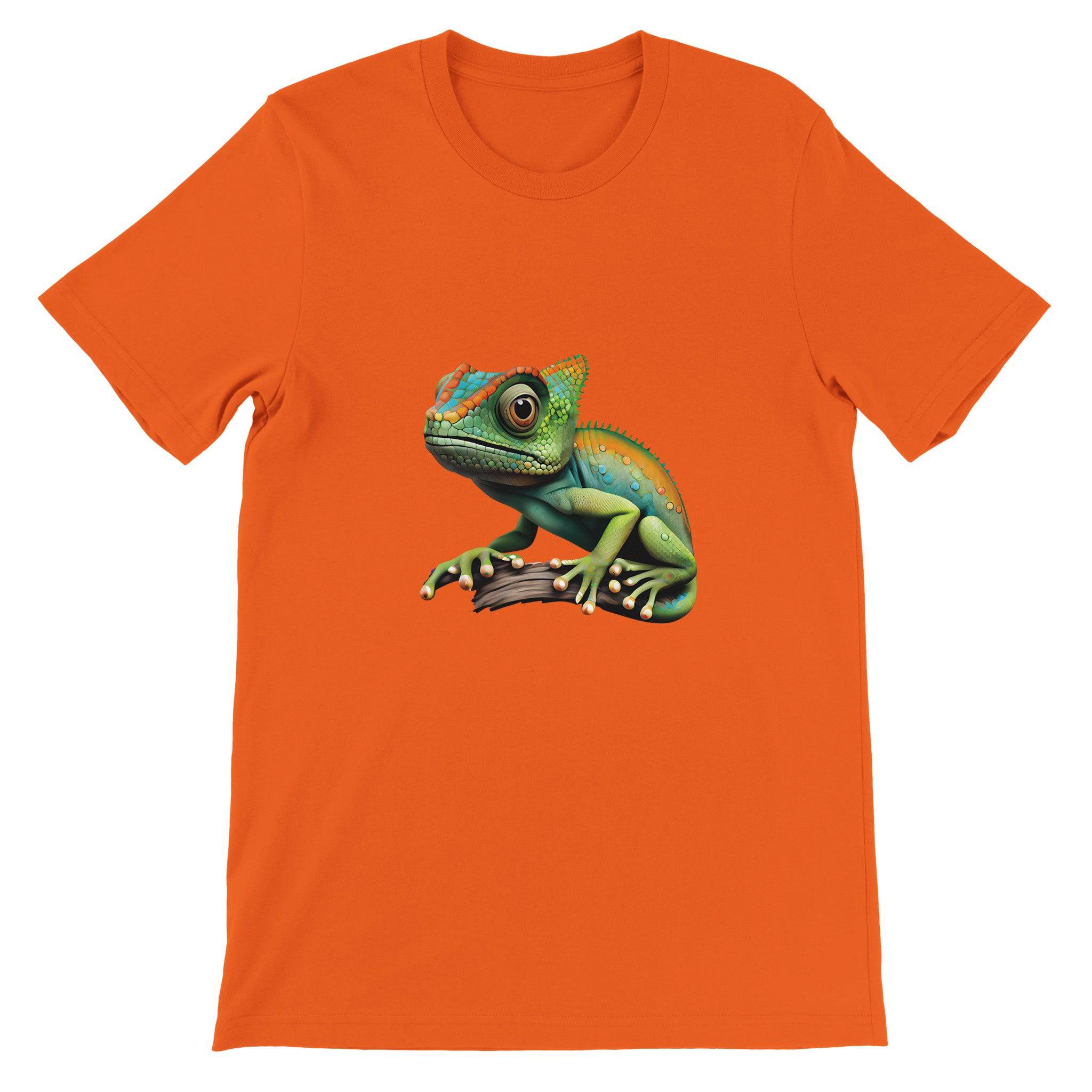 Budget Unisex Crewneck T-shirt/Colorful-Lizzard - Enet Images
