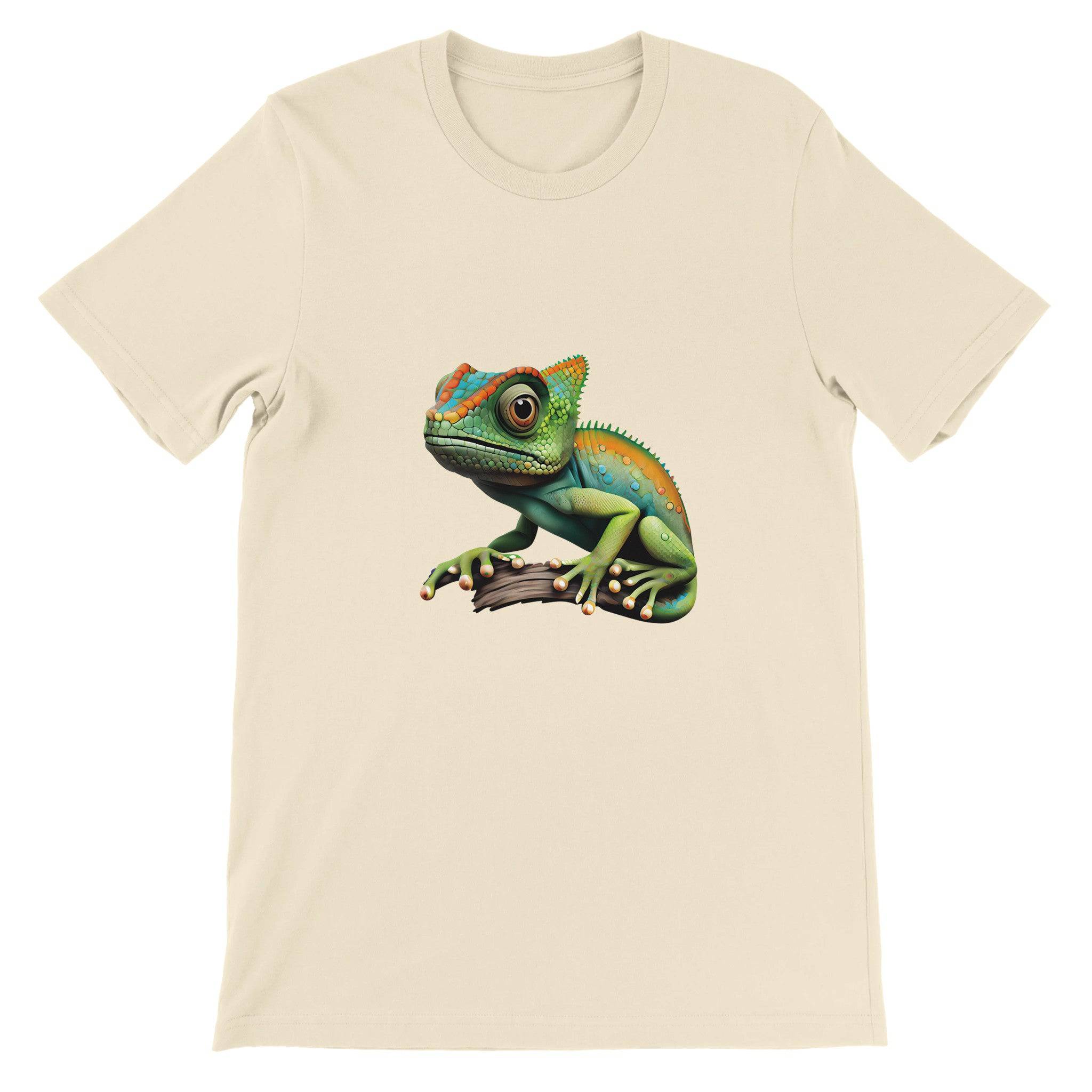 Budget Unisex Crewneck T-shirt/Colorful-Lizzard - Enet Images