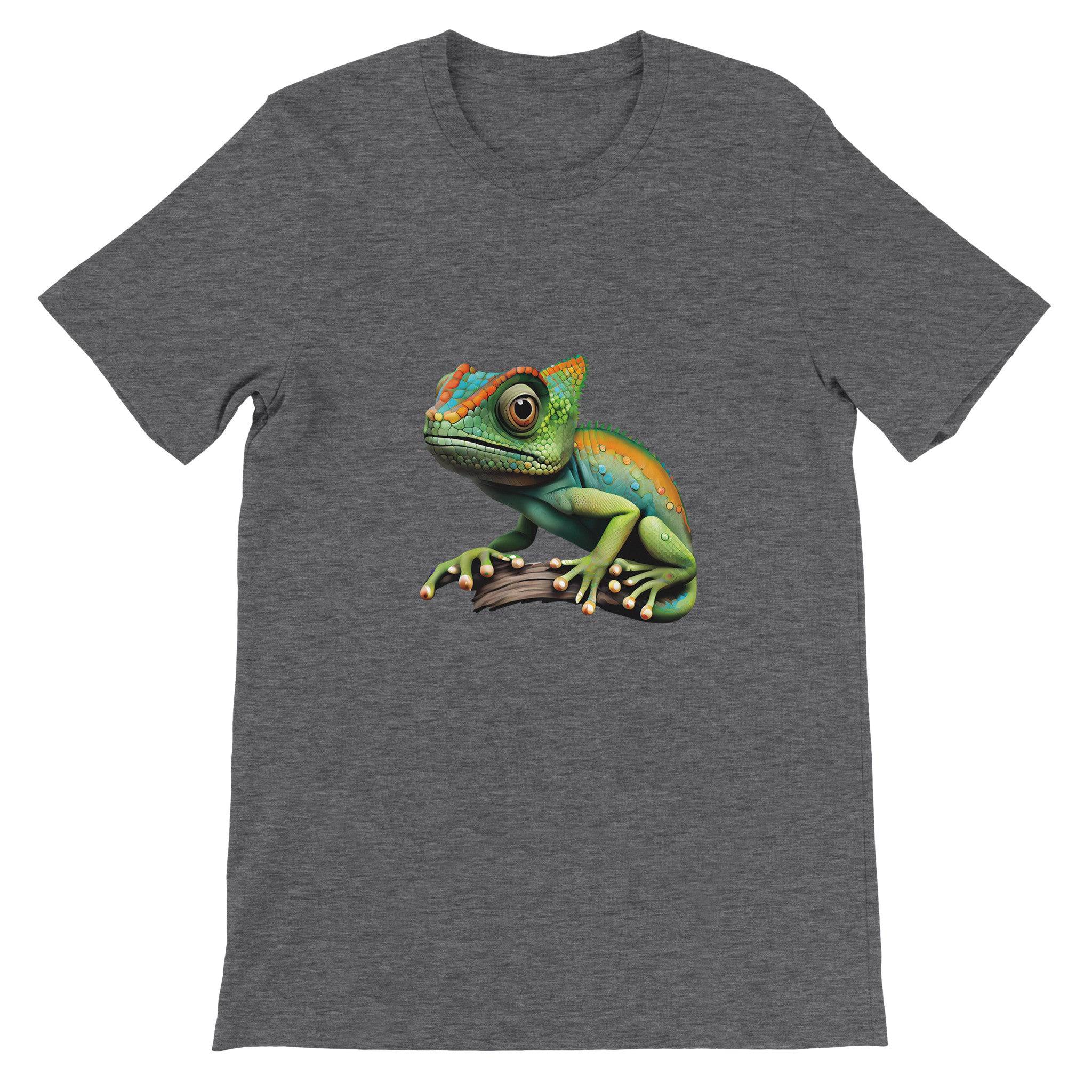 Budget Unisex Crewneck T-shirt/Colorful-Lizzard - Enet Images
