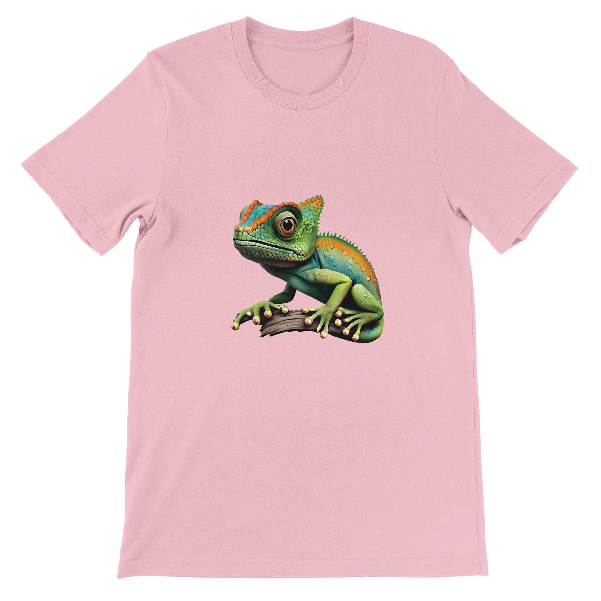 Budget Unisex Crewneck T-shirt/Colorful-Lizzard - Enet Images