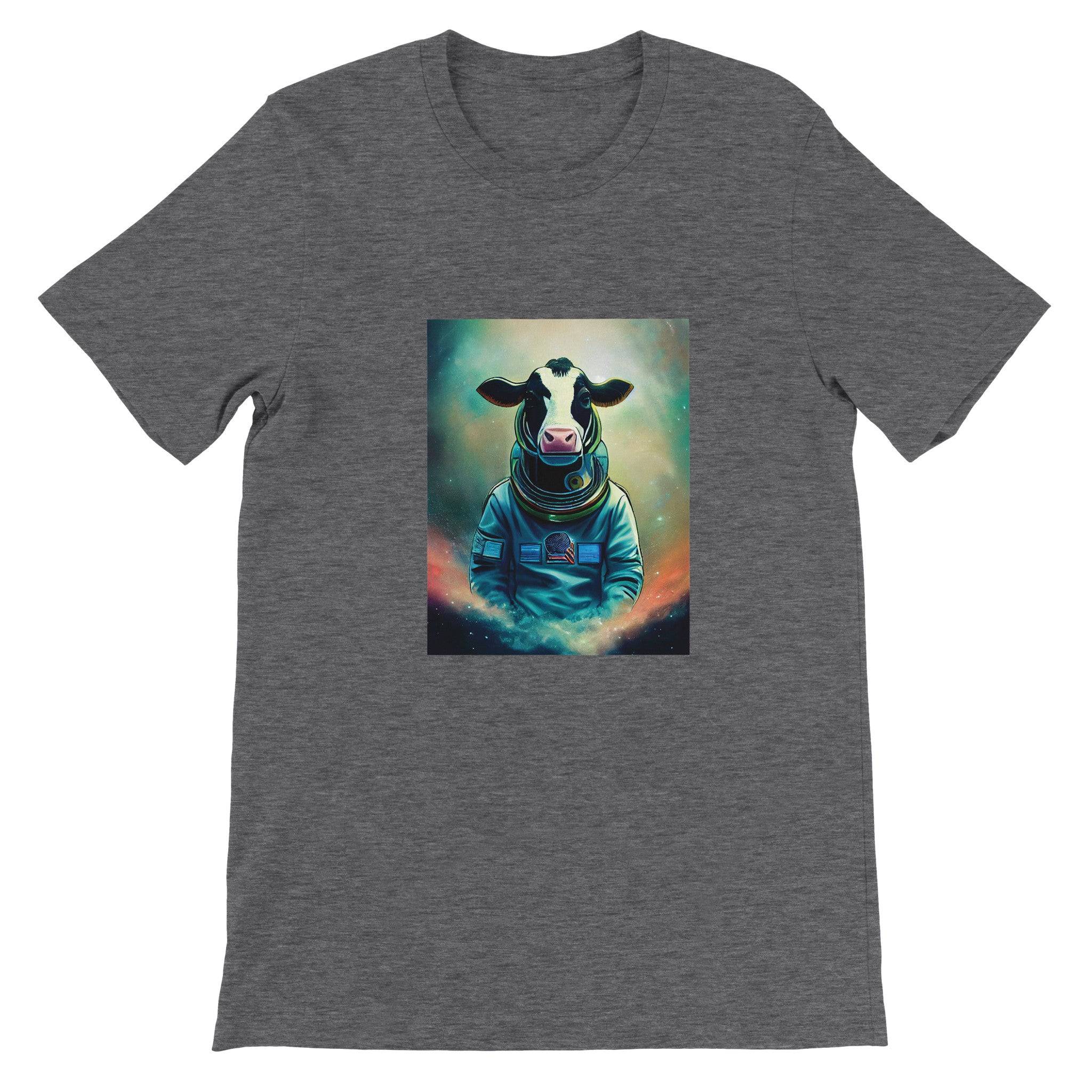 Budget Unisex Crewneck T-shirt/Cow-Astronaut - Enet Images