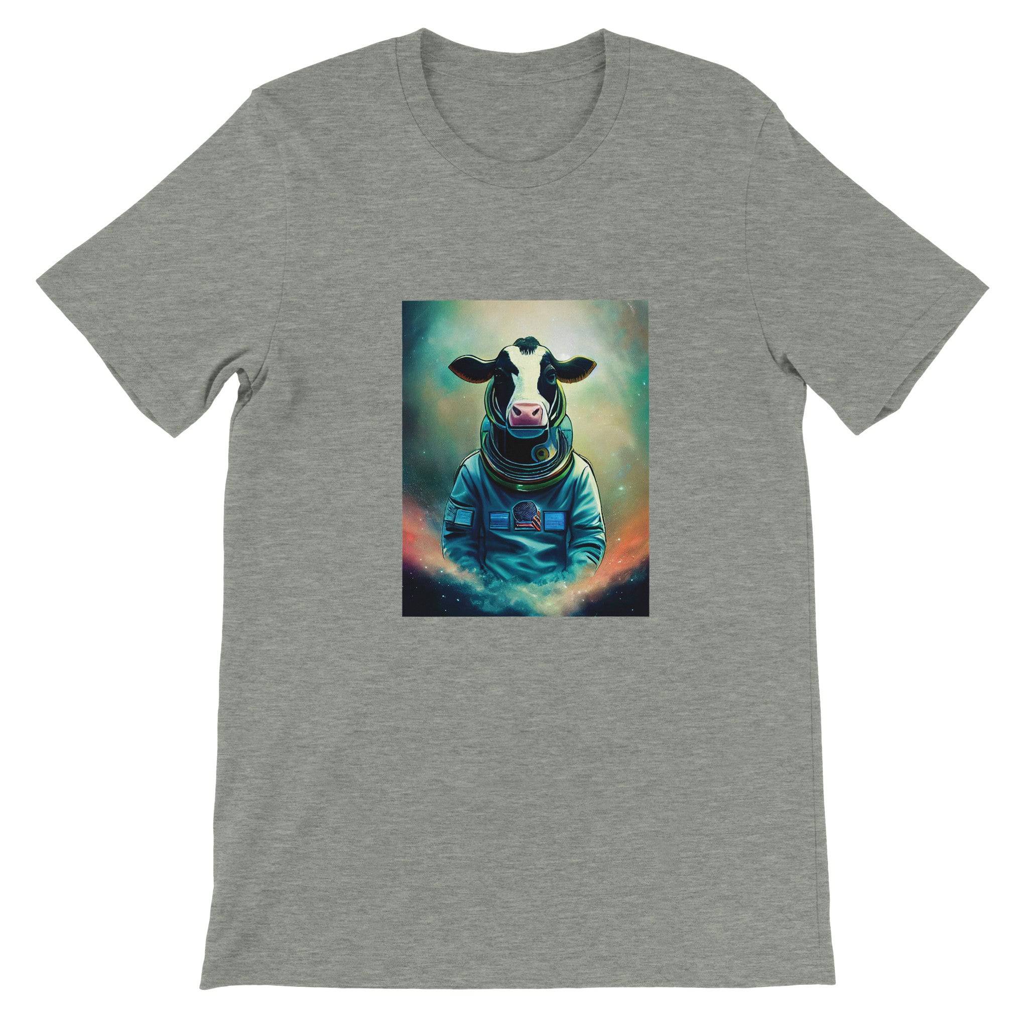 Budget Unisex Crewneck T-shirt/Cow-Astronaut - Enet Images