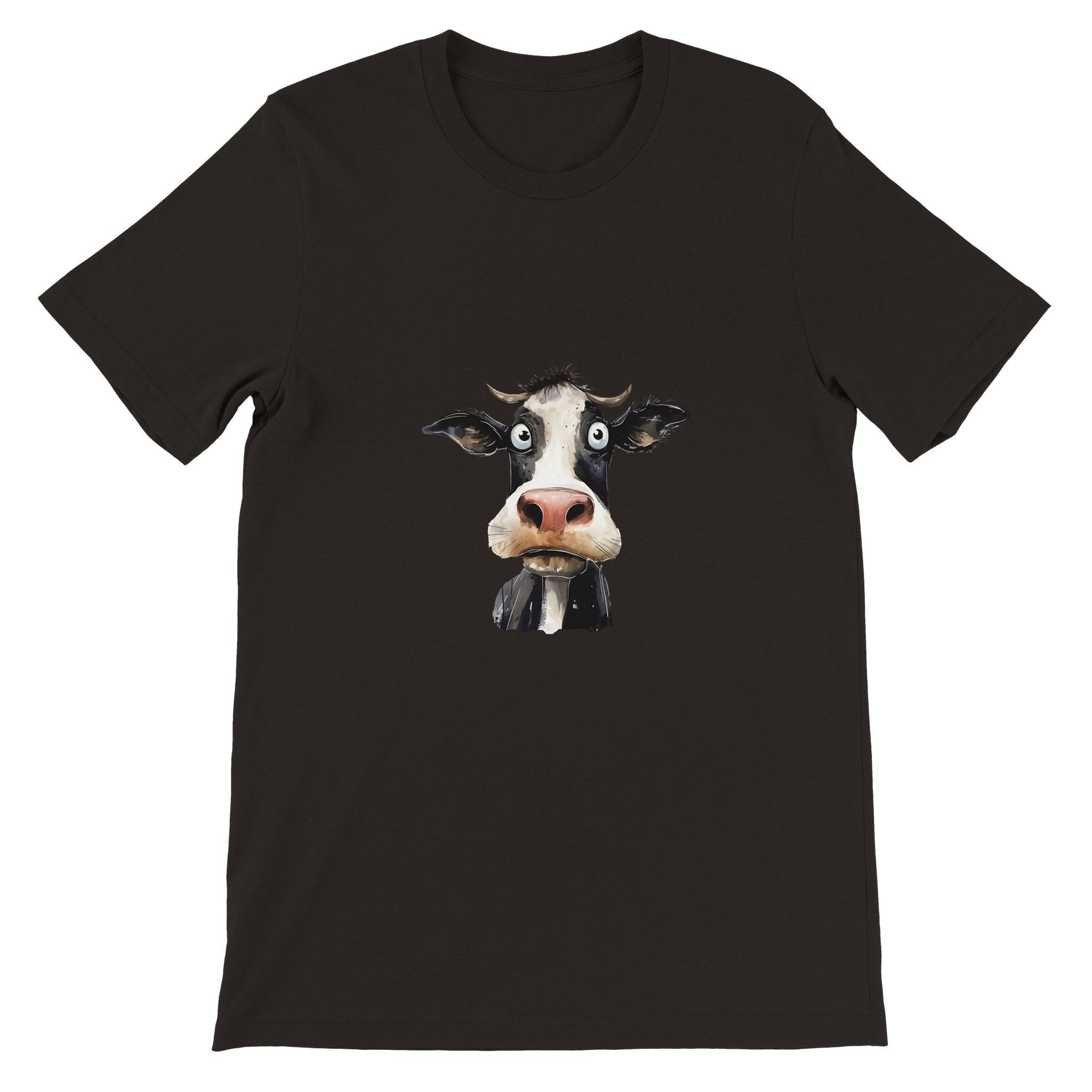 Budget Unisex Crewneck T-shirt/Cow-Face - Enet Images