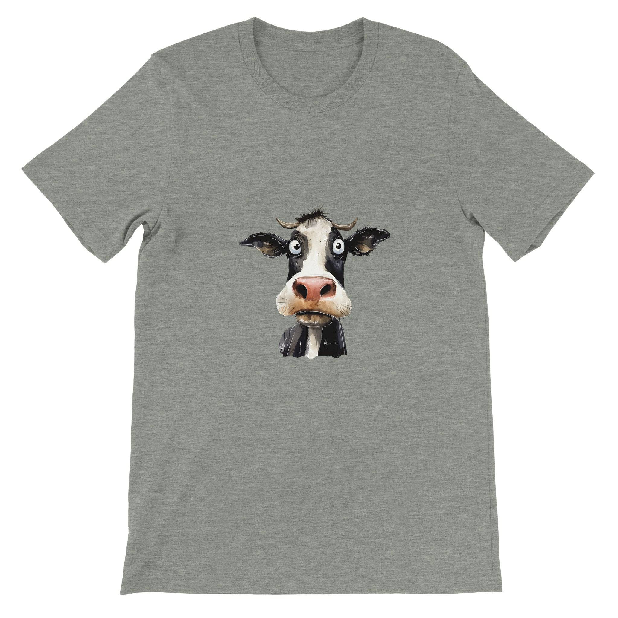 Budget Unisex Crewneck T-shirt/Cow-Face - Enet Images