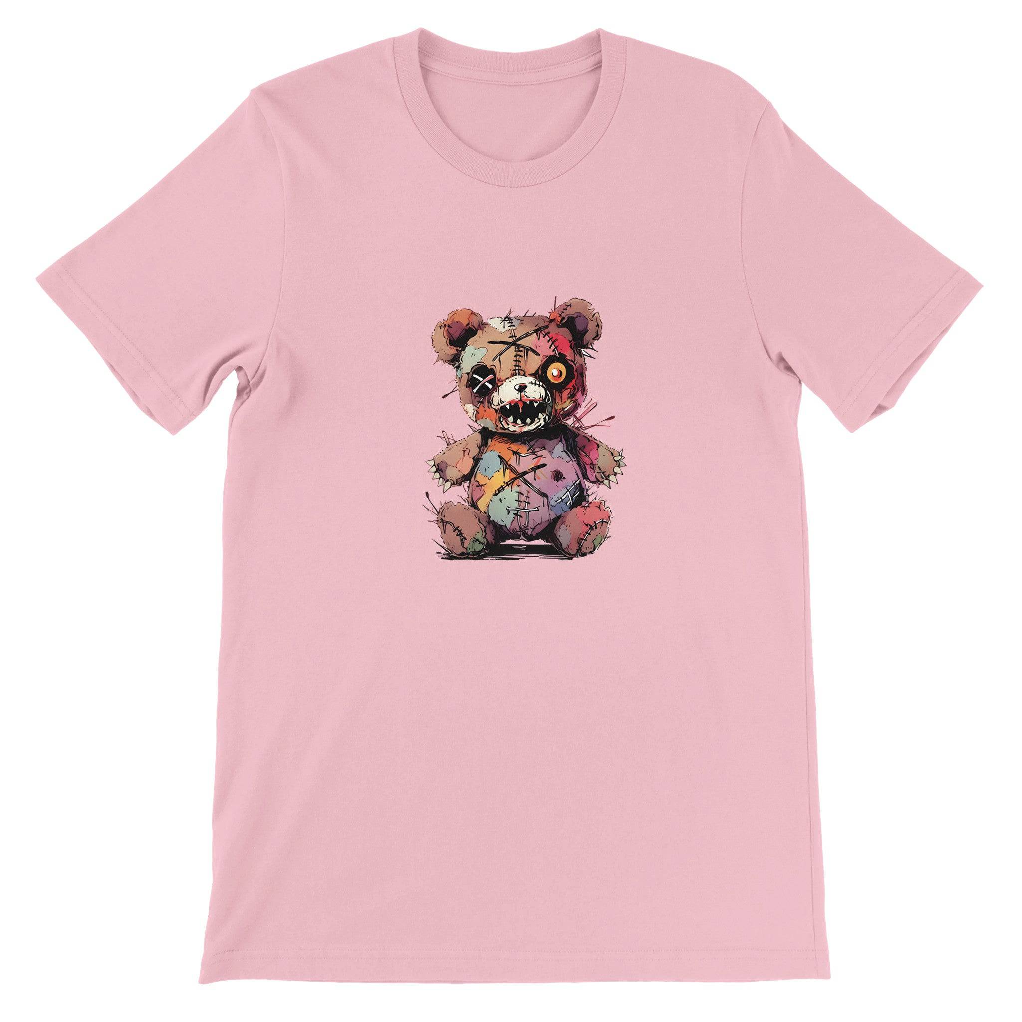Budget Unisex Crewneck T-shirt/Creepy-Teddy-Bear-Halloween - Enet Images