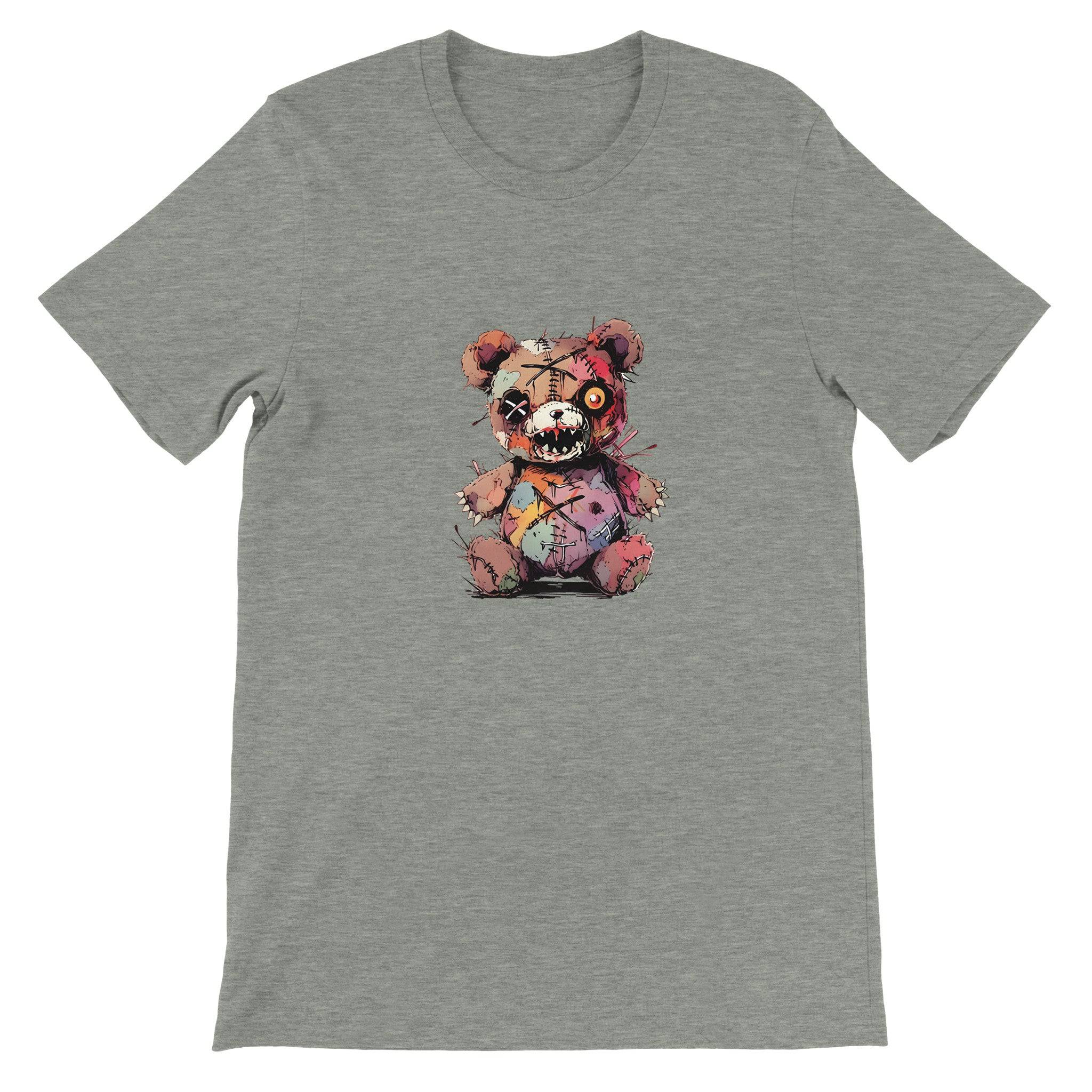Budget Unisex Crewneck T-shirt/Creepy-Teddy-Bear-Halloween - Enet Images
