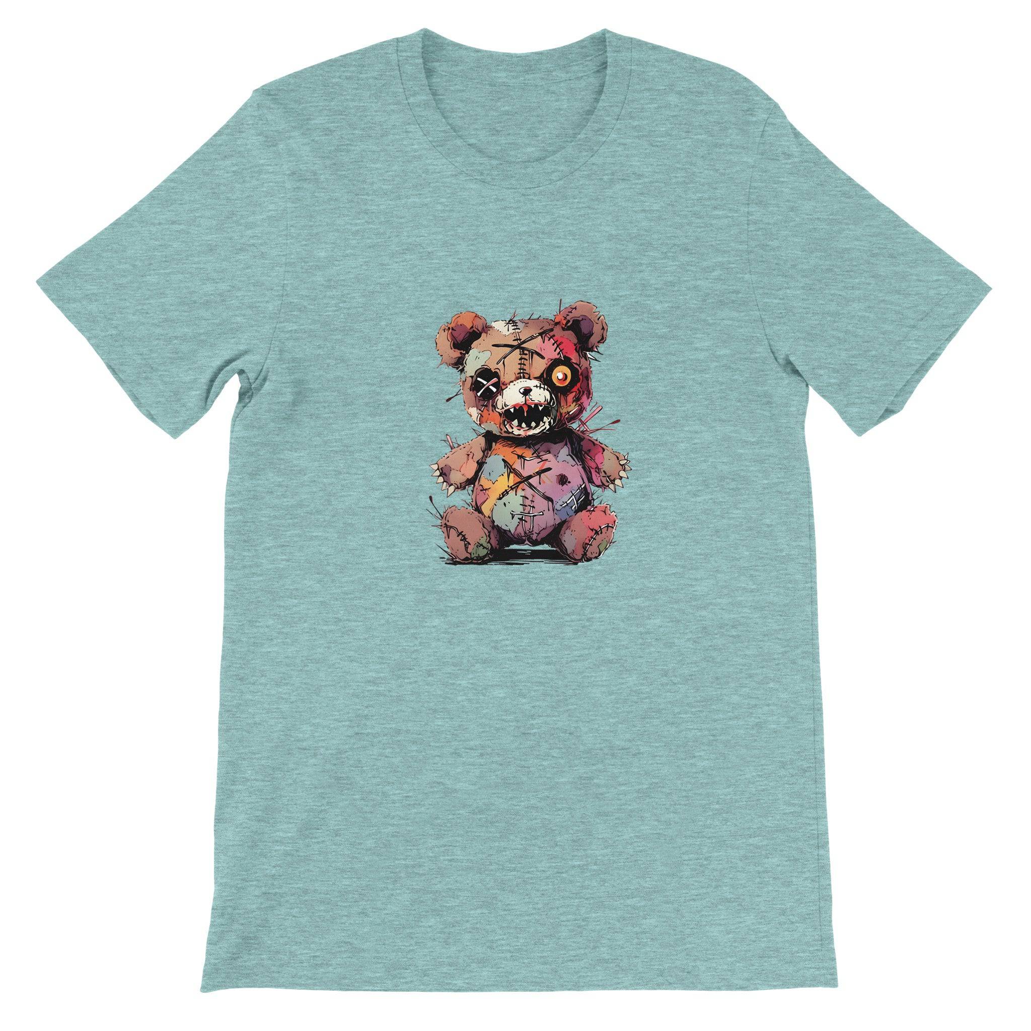 Budget Unisex Crewneck T-shirt/Creepy-Teddy-Bear-Halloween - Enet Images