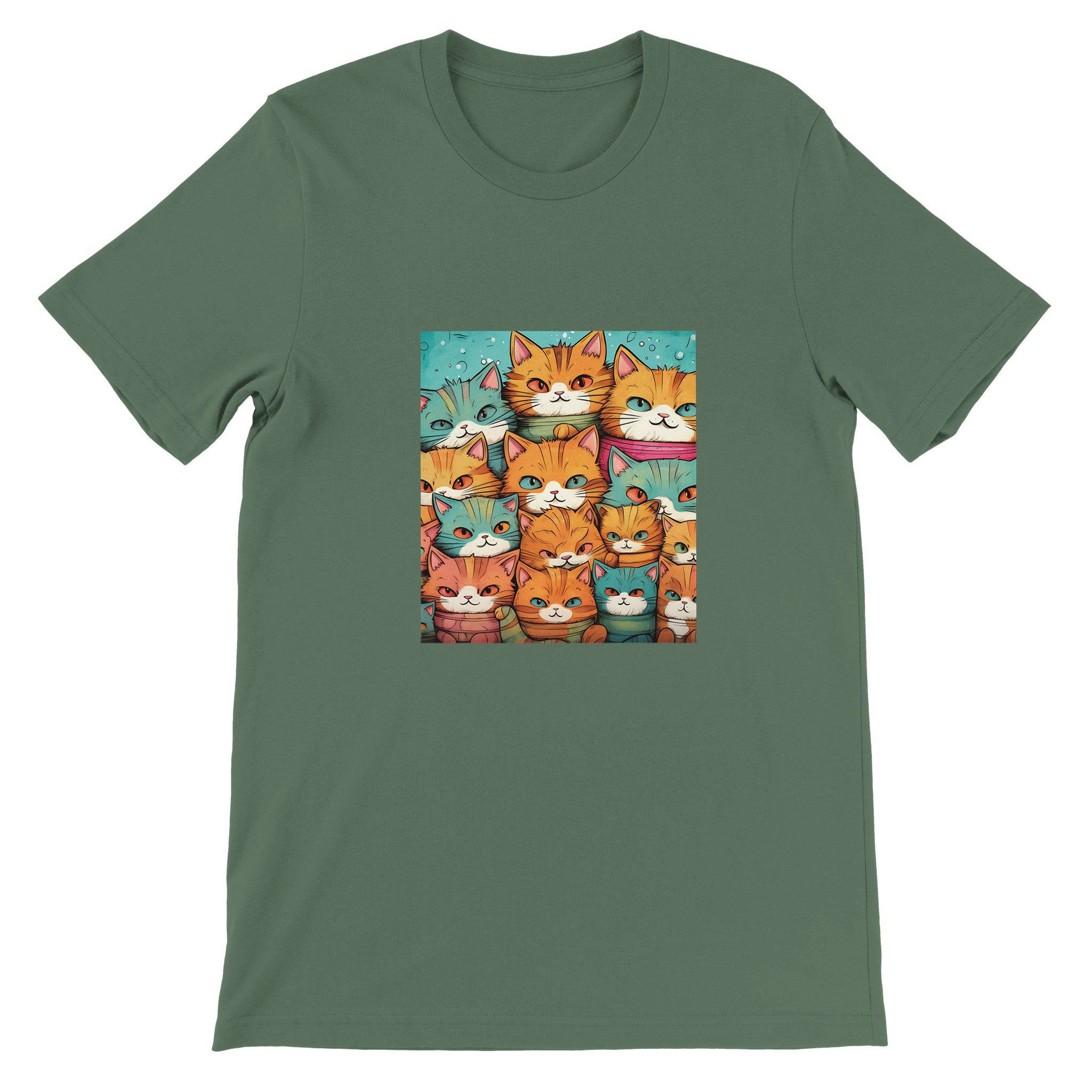 Budget Unisex Crewneck T-shirt/Crowd-Of-Cats - Enet Images