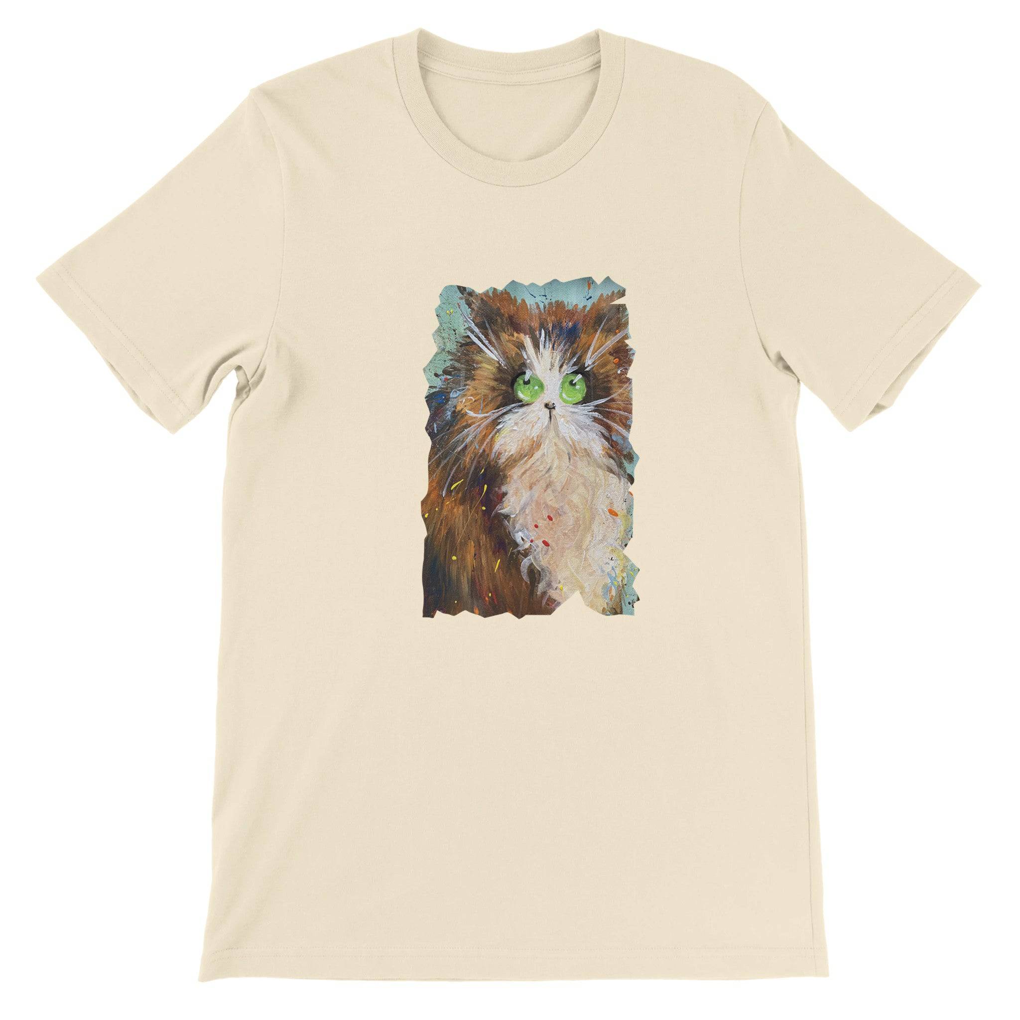 Budget Unisex Crewneck T-shirt/Cute-Cat - Enet Images