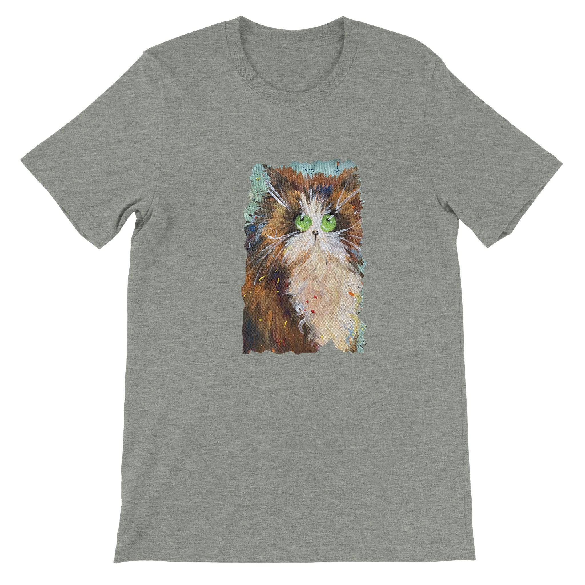 Budget Unisex Crewneck T-shirt/Cute-Cat - Enet Images