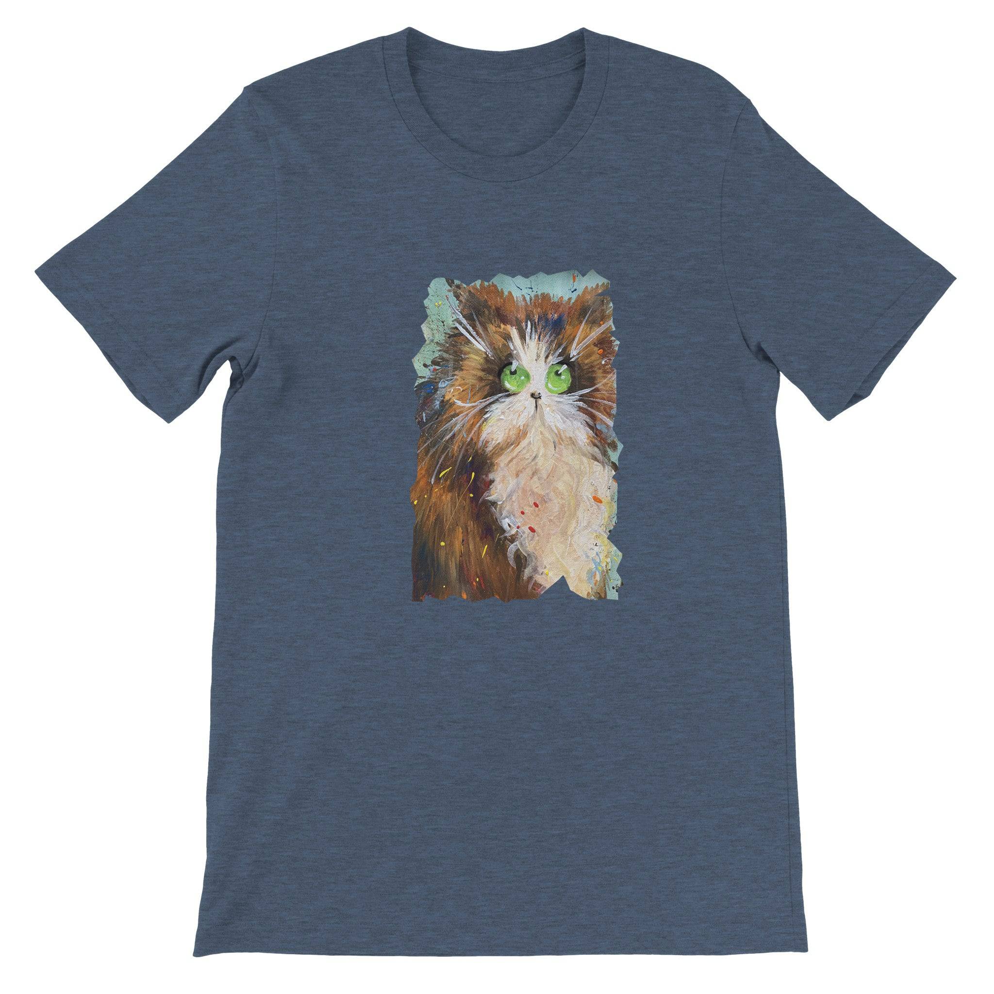 Budget Unisex Crewneck T-shirt/Cute-Cat - Enet Images