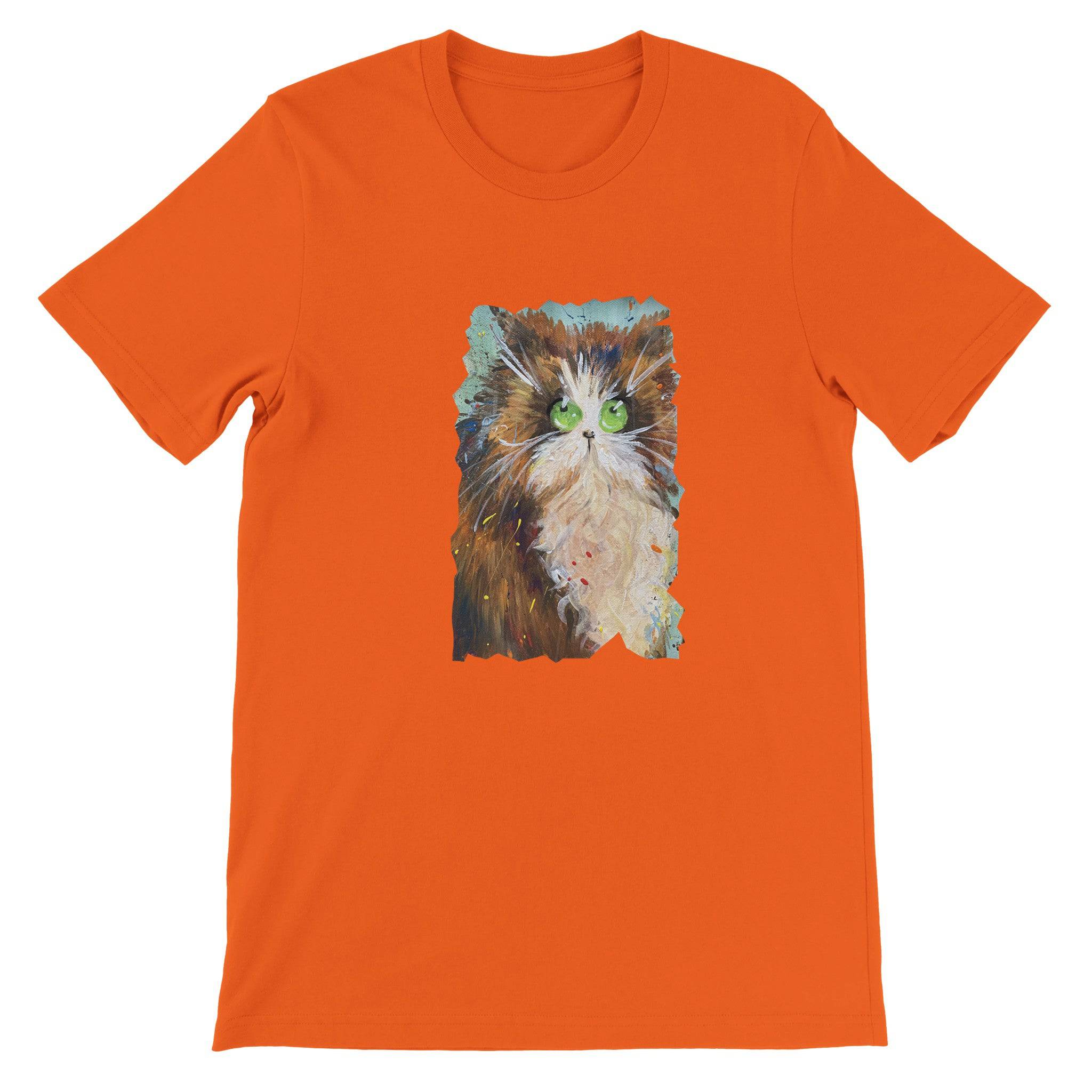 Budget Unisex Crewneck T-shirt/Cute-Cat - Enet Images
