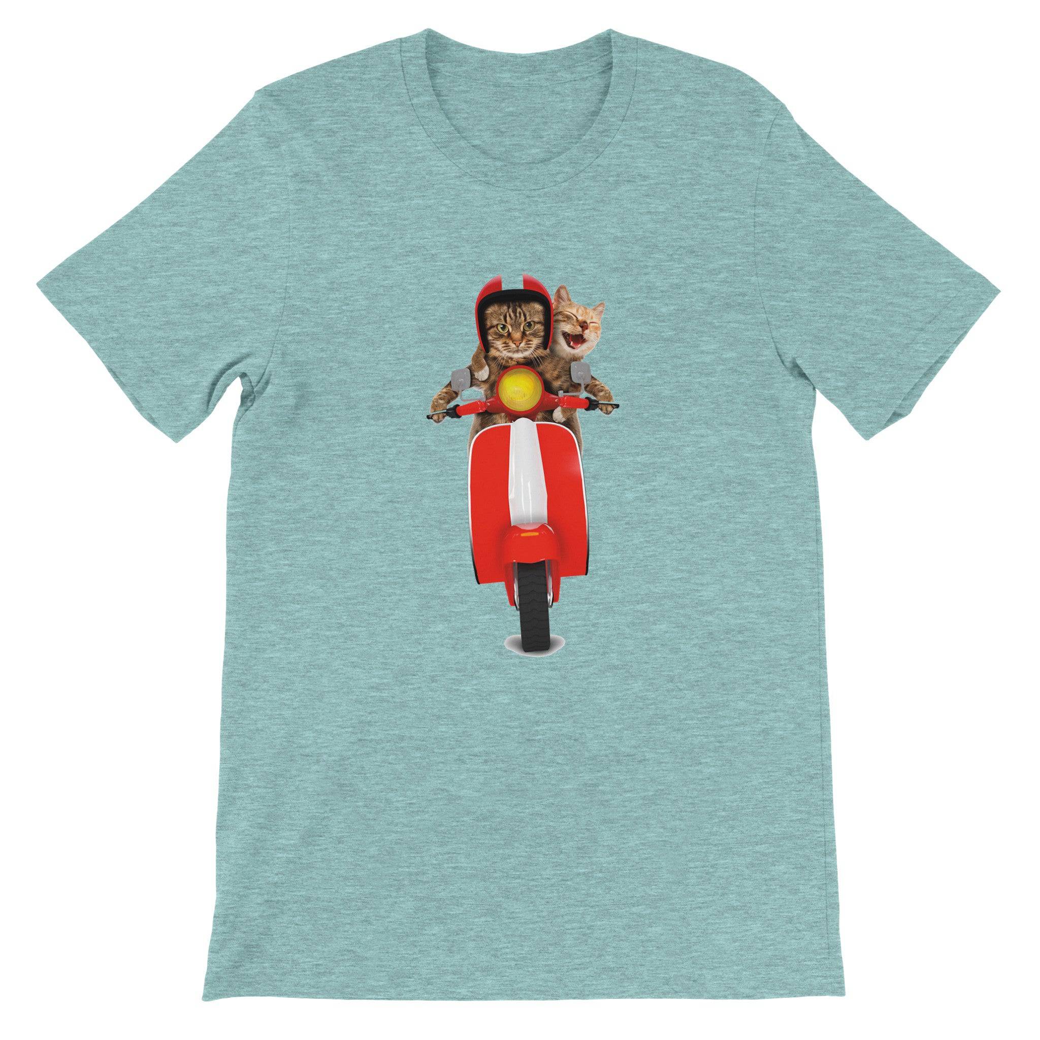 Budget Unisex Crewneck T-shirt/Dog-Cat-Vespa - Enet Images