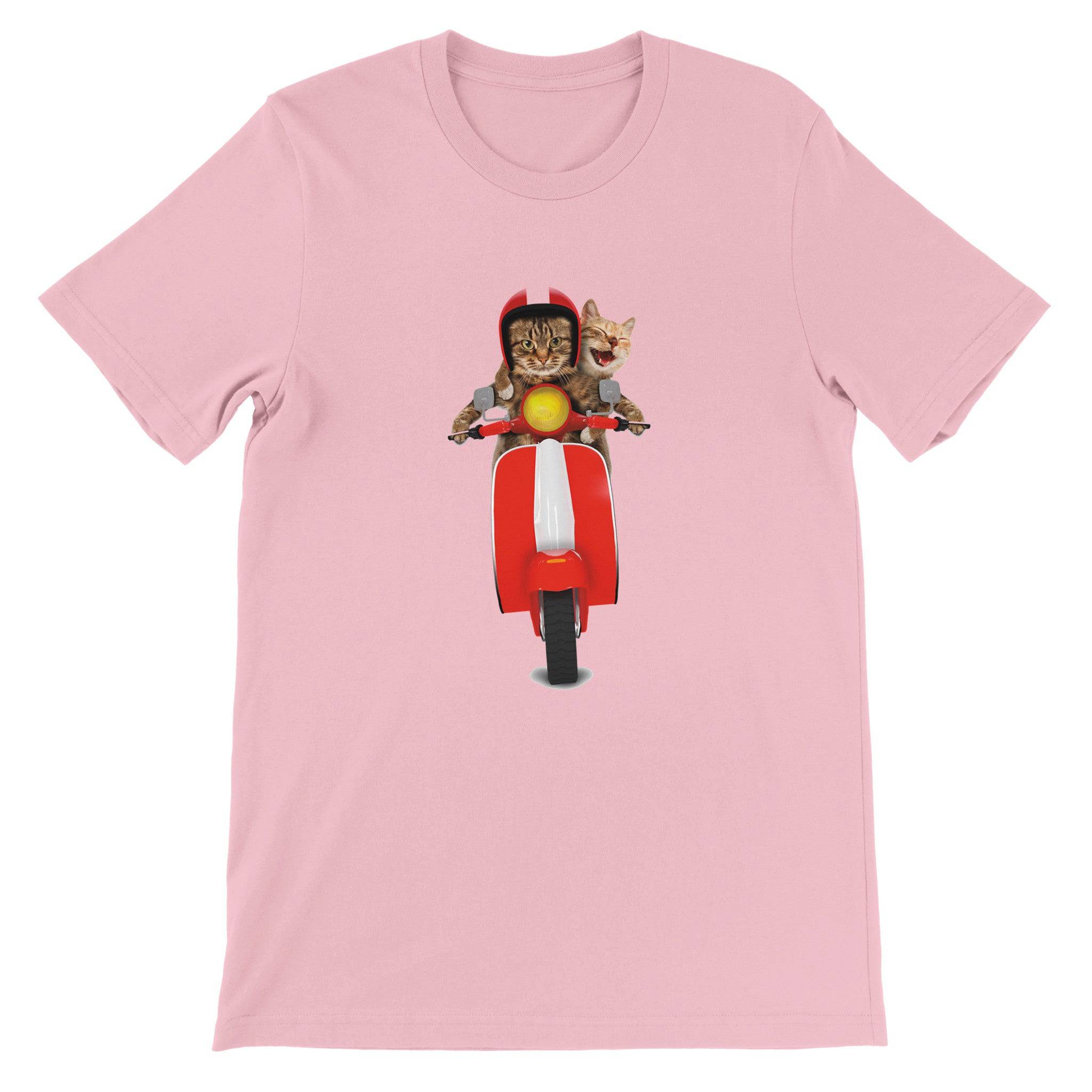 Budget Unisex Crewneck T-shirt/Dog-Cat-Vespa - Enet Images