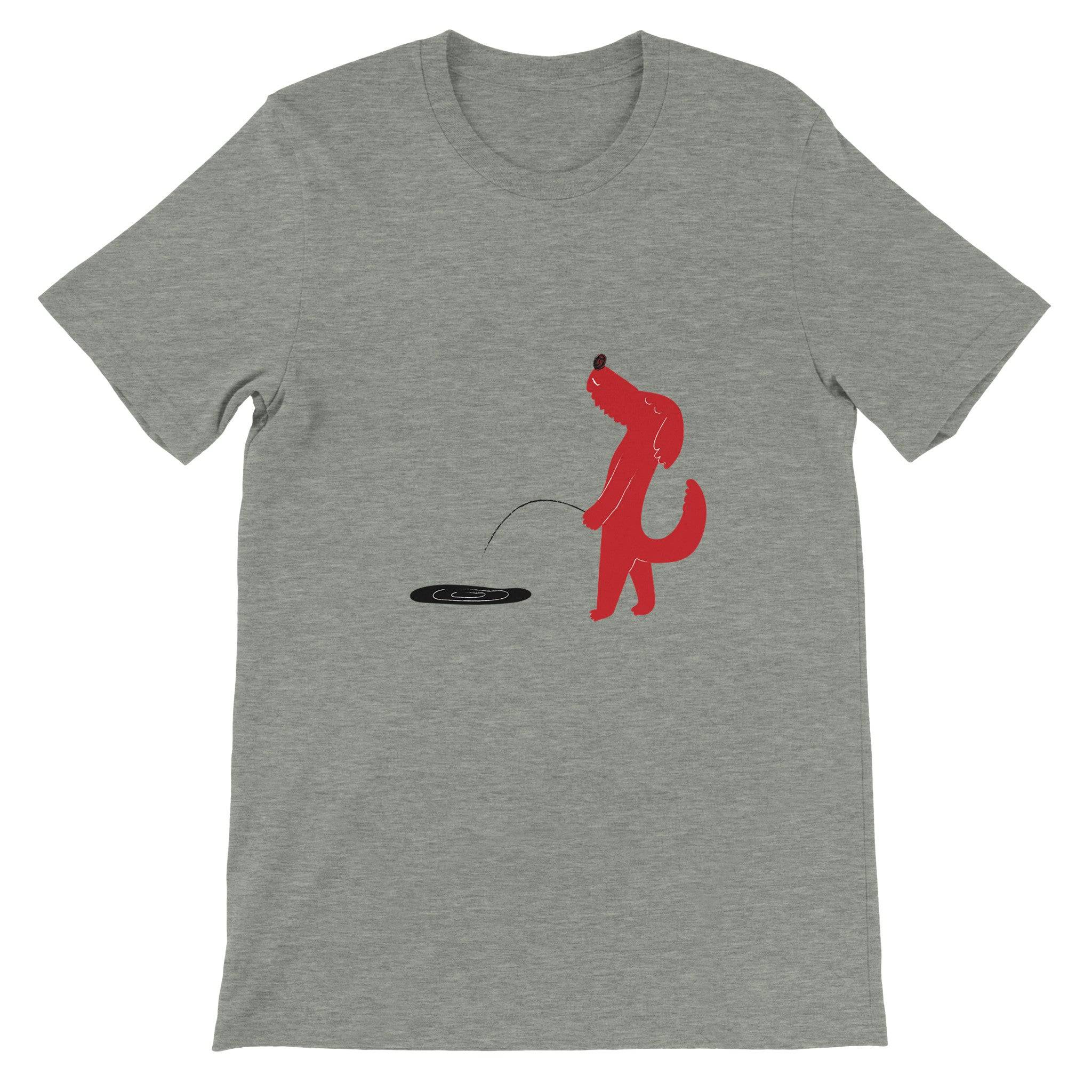 Budget Unisex Crewneck T-shirt/Dog-Peeing - Enet Images