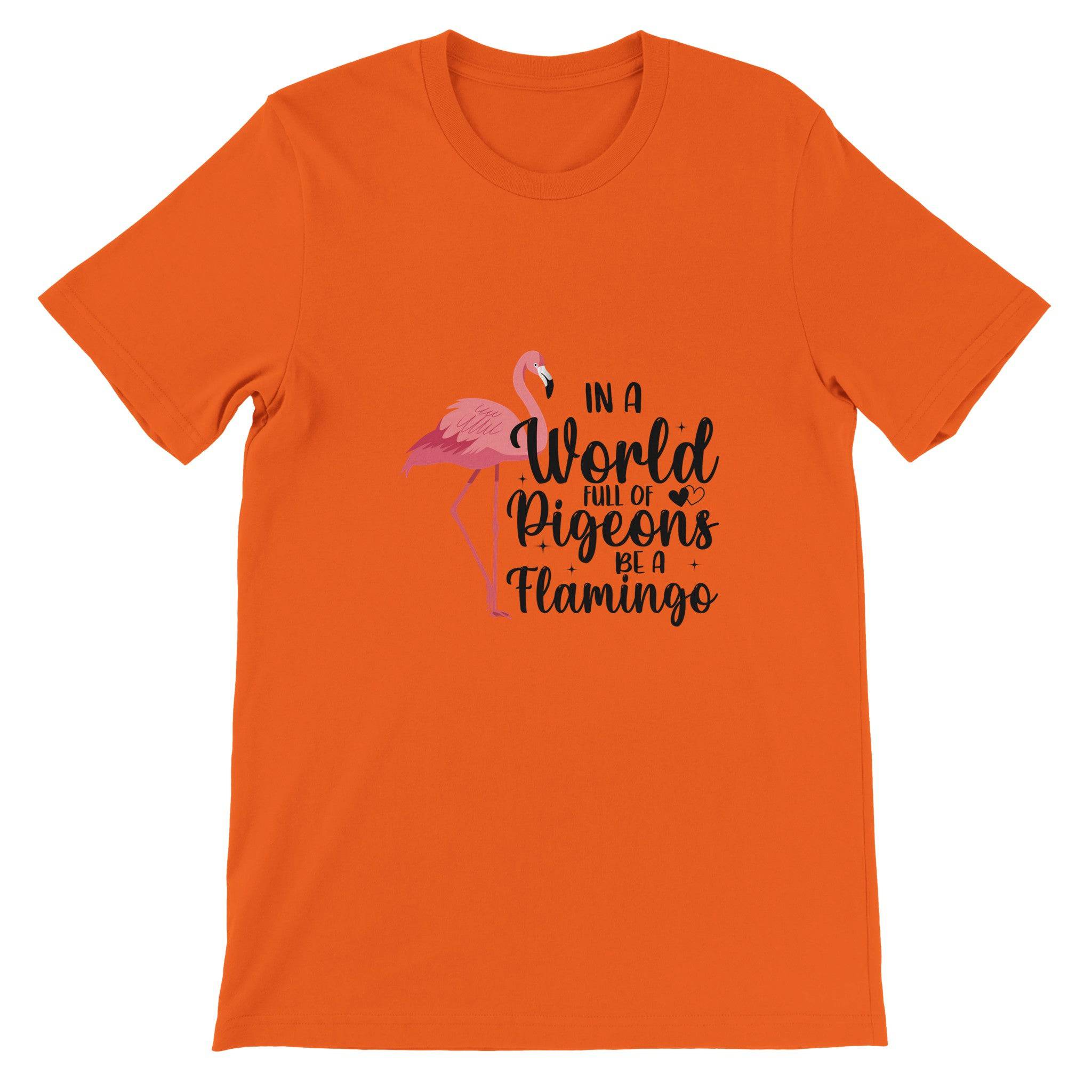 Budget Unisex Crewneck T-shirt/Flamingo-Pigeons - Enet Images