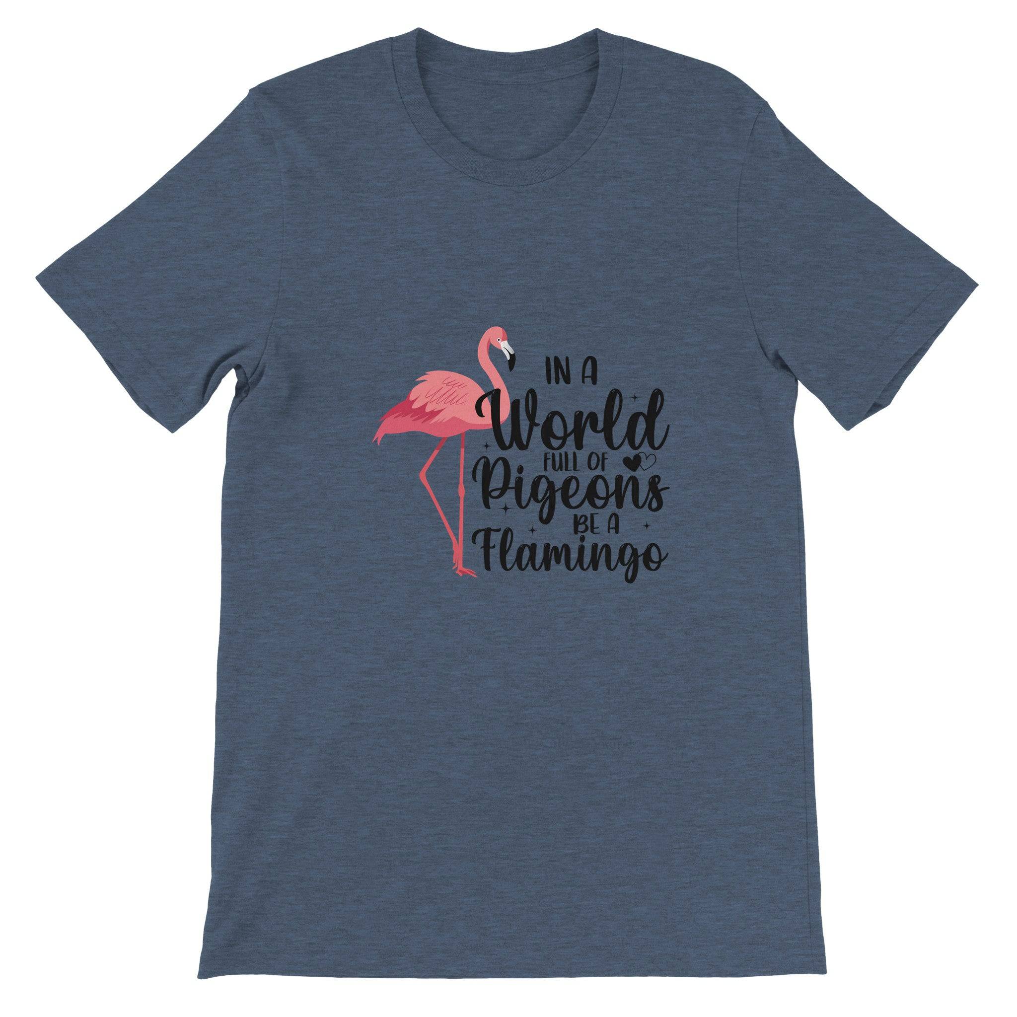 Budget Unisex Crewneck T-shirt/Flamingo-Pigeons - Enet Images