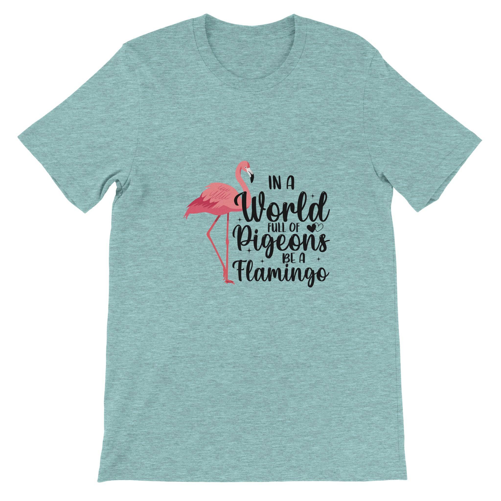Budget Unisex Crewneck T-shirt/Flamingo-Pigeons - Enet Images