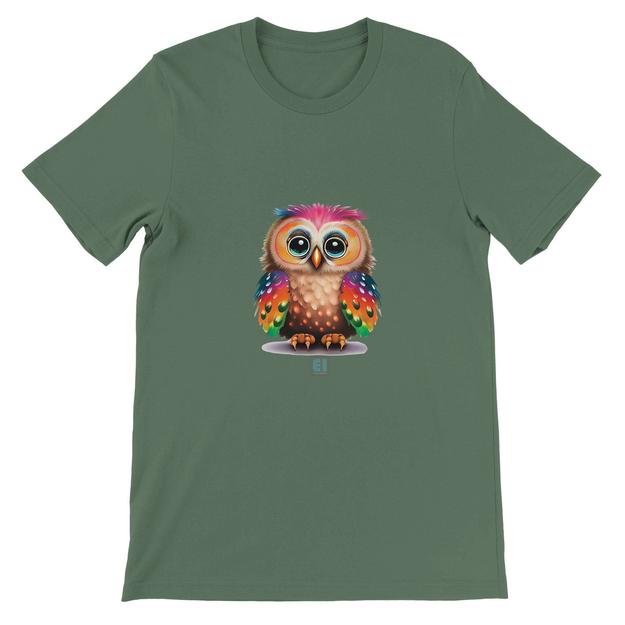 Budget Unisex Crewneck T-shirt/Funny-Baby-Owl - Enet Images