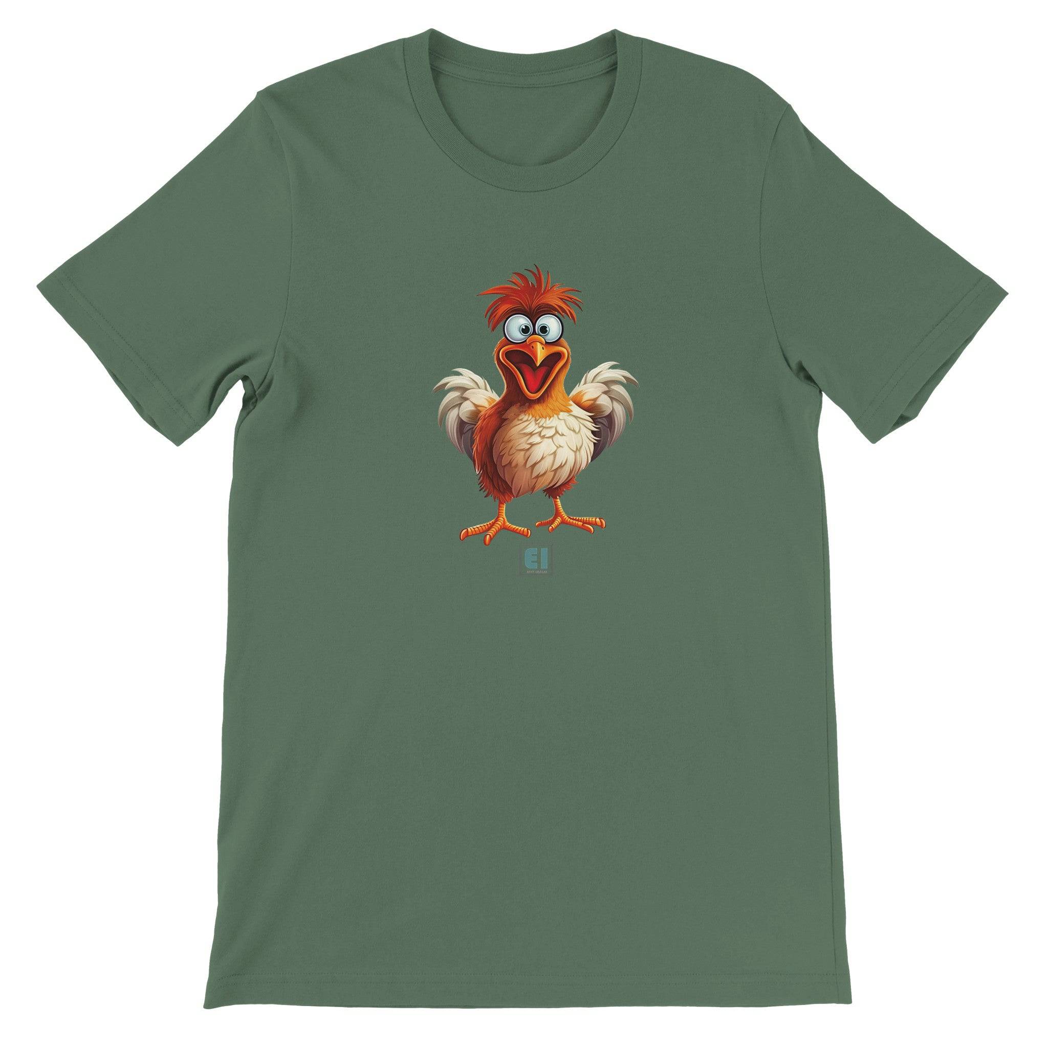 Budget Unisex Crewneck T-shirt/Funny-Chicken - Enet Images