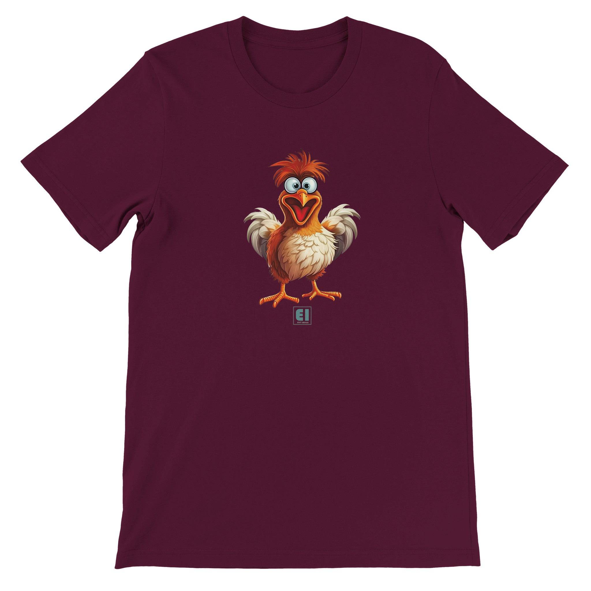 Budget Unisex Crewneck T-shirt/Funny-Chicken - Enet Images