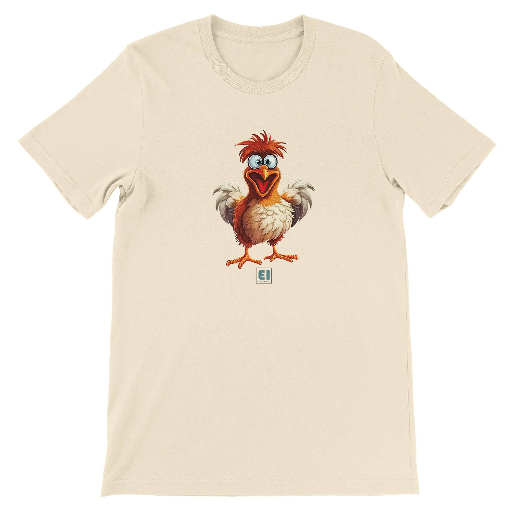 Budget Unisex Crewneck T-shirt/Funny-Chicken - Enet Images
