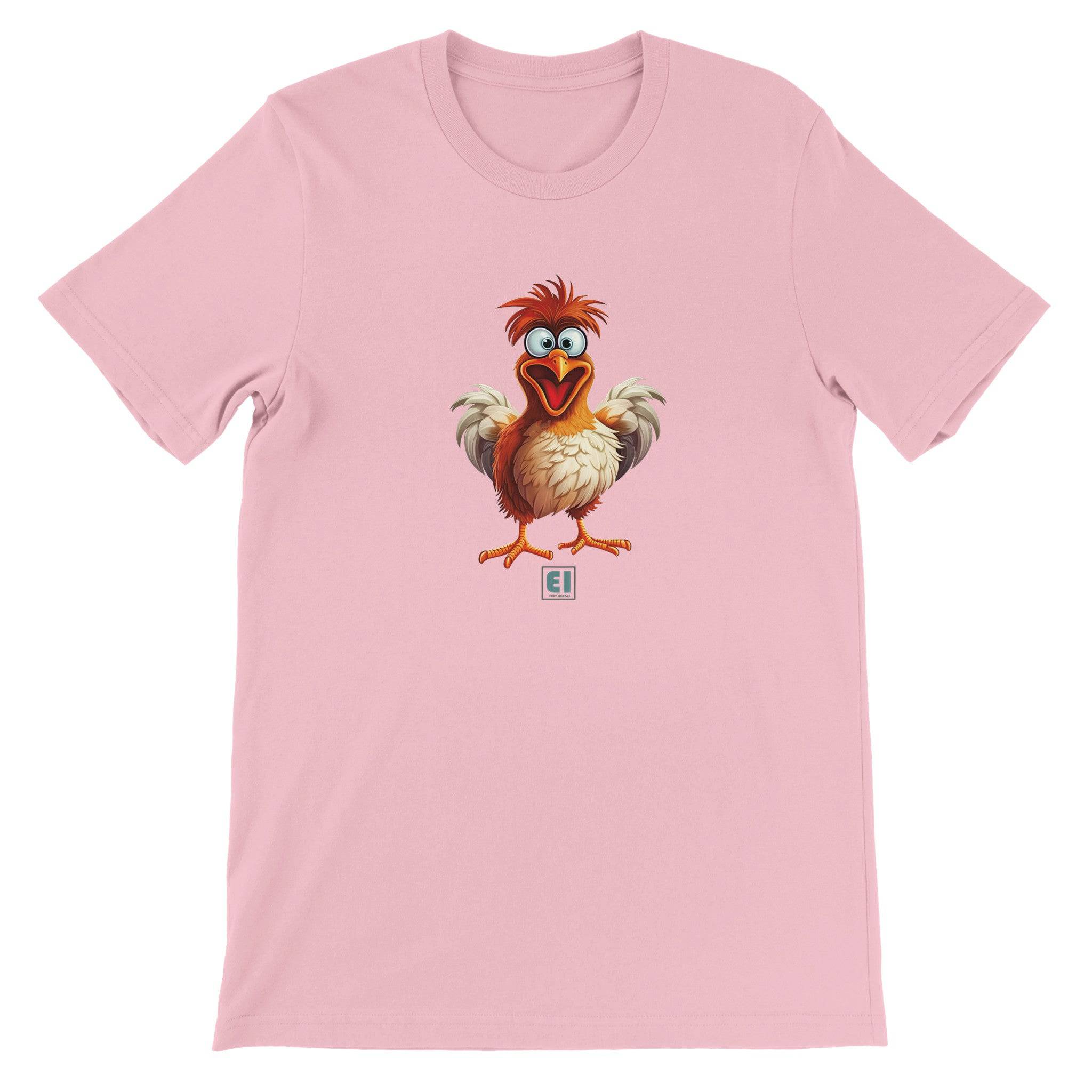 Budget Unisex Crewneck T-shirt/Funny-Chicken - Enet Images