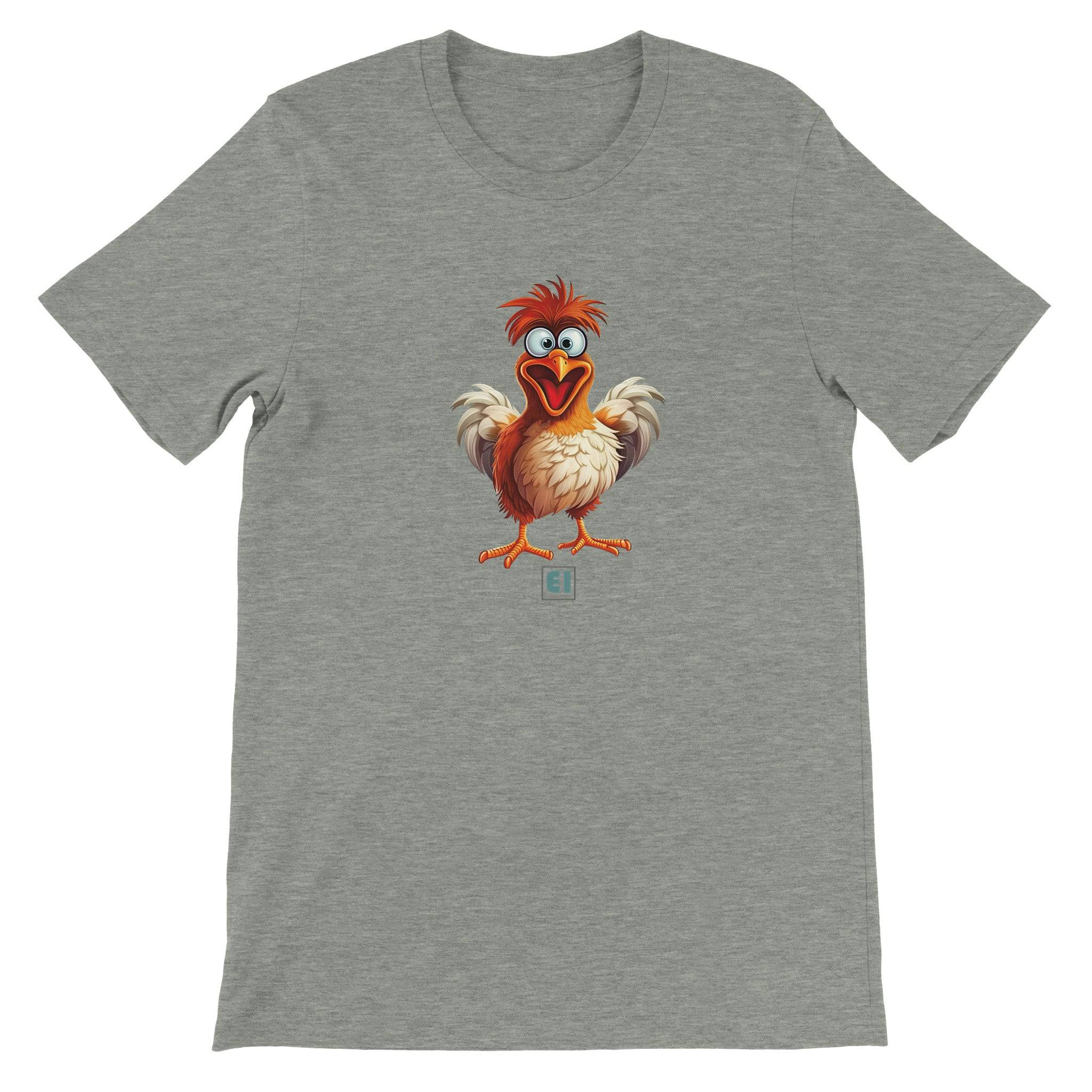 Budget Unisex Crewneck T-shirt/Funny-Chicken - Enet Images
