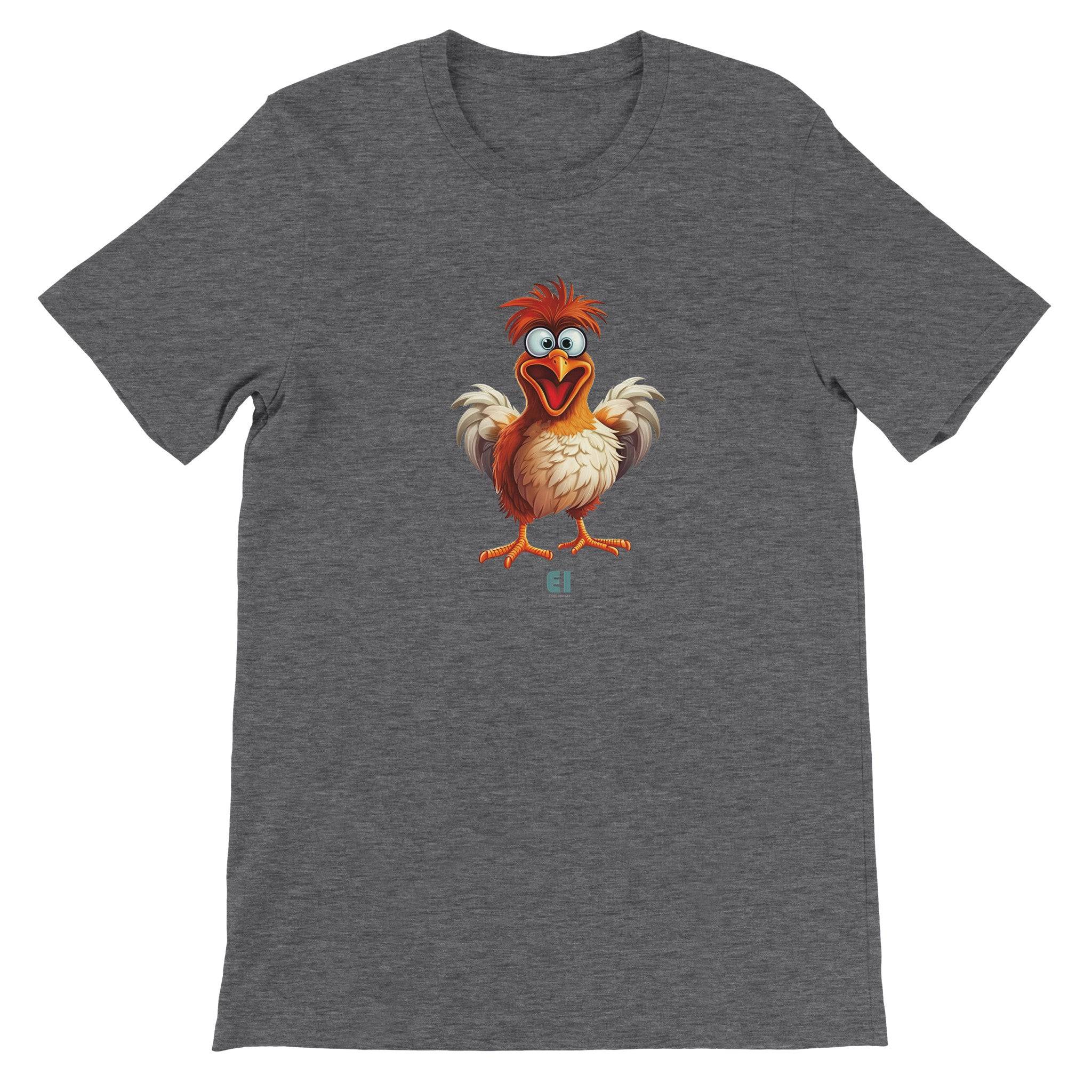Budget Unisex Crewneck T-shirt/Funny-Chicken - Enet Images