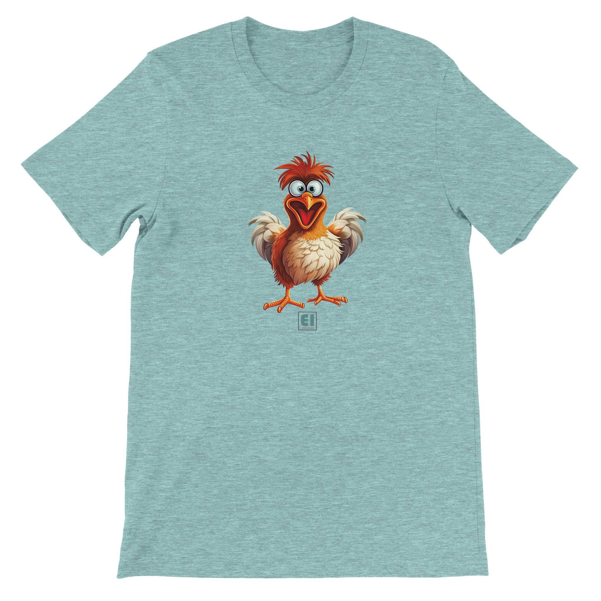 Budget Unisex Crewneck T-shirt/Funny-Chicken - Enet Images