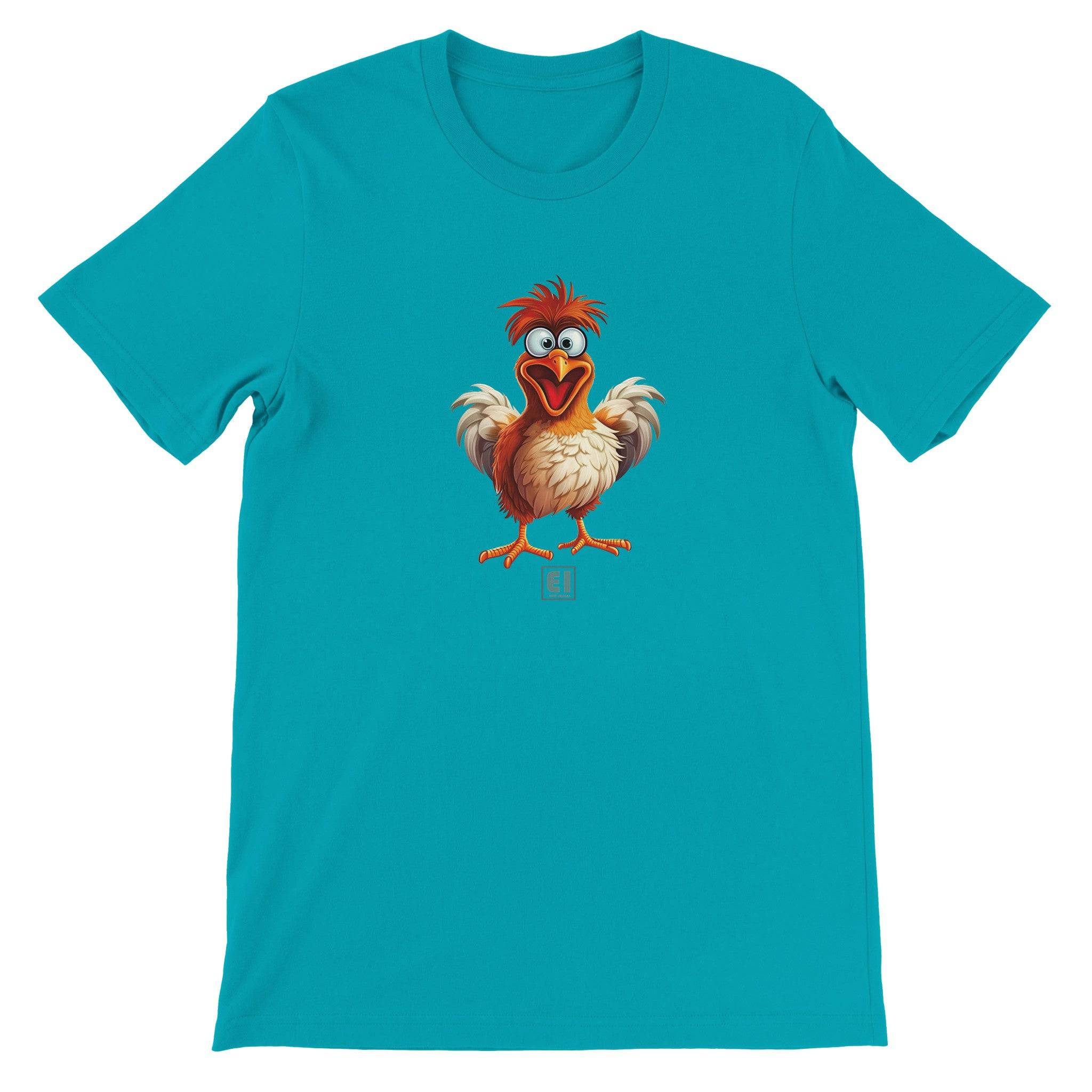 Budget Unisex Crewneck T-shirt/Funny-Chicken - Enet Images