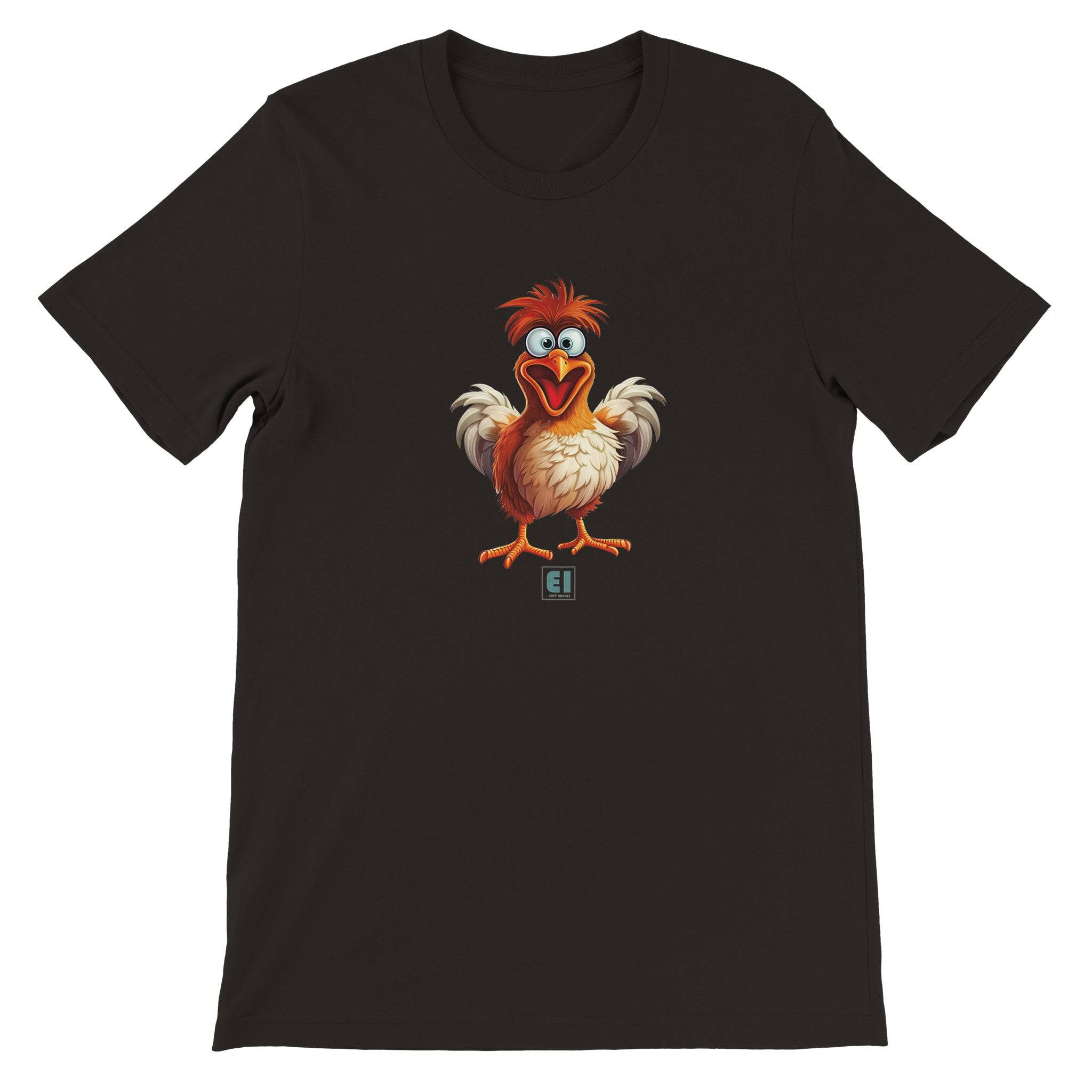 Budget Unisex Crewneck T-shirt/Funny-Chicken - Enet Images