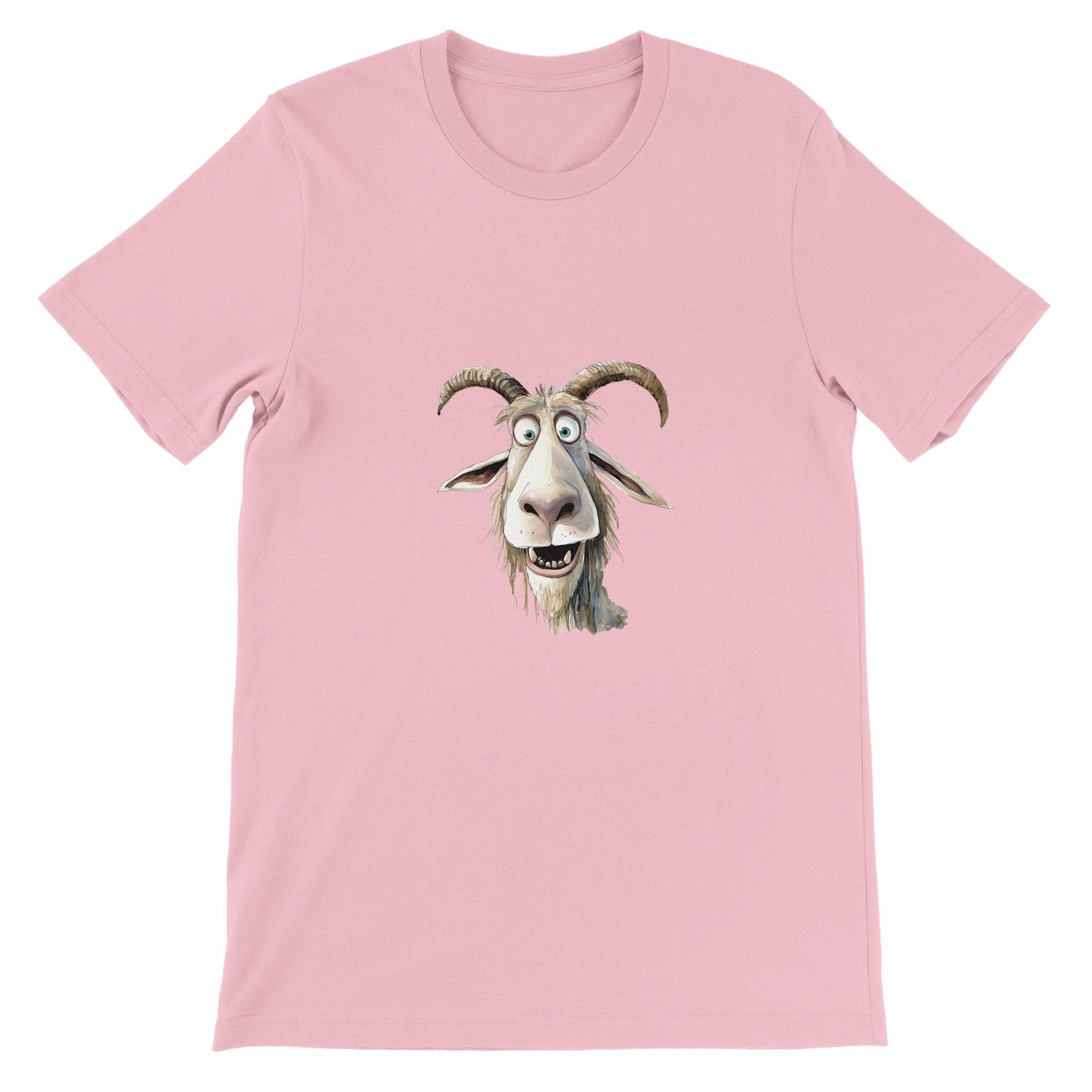 Budget Unisex Crewneck T-shirt/Funny-Goat - Enet Images