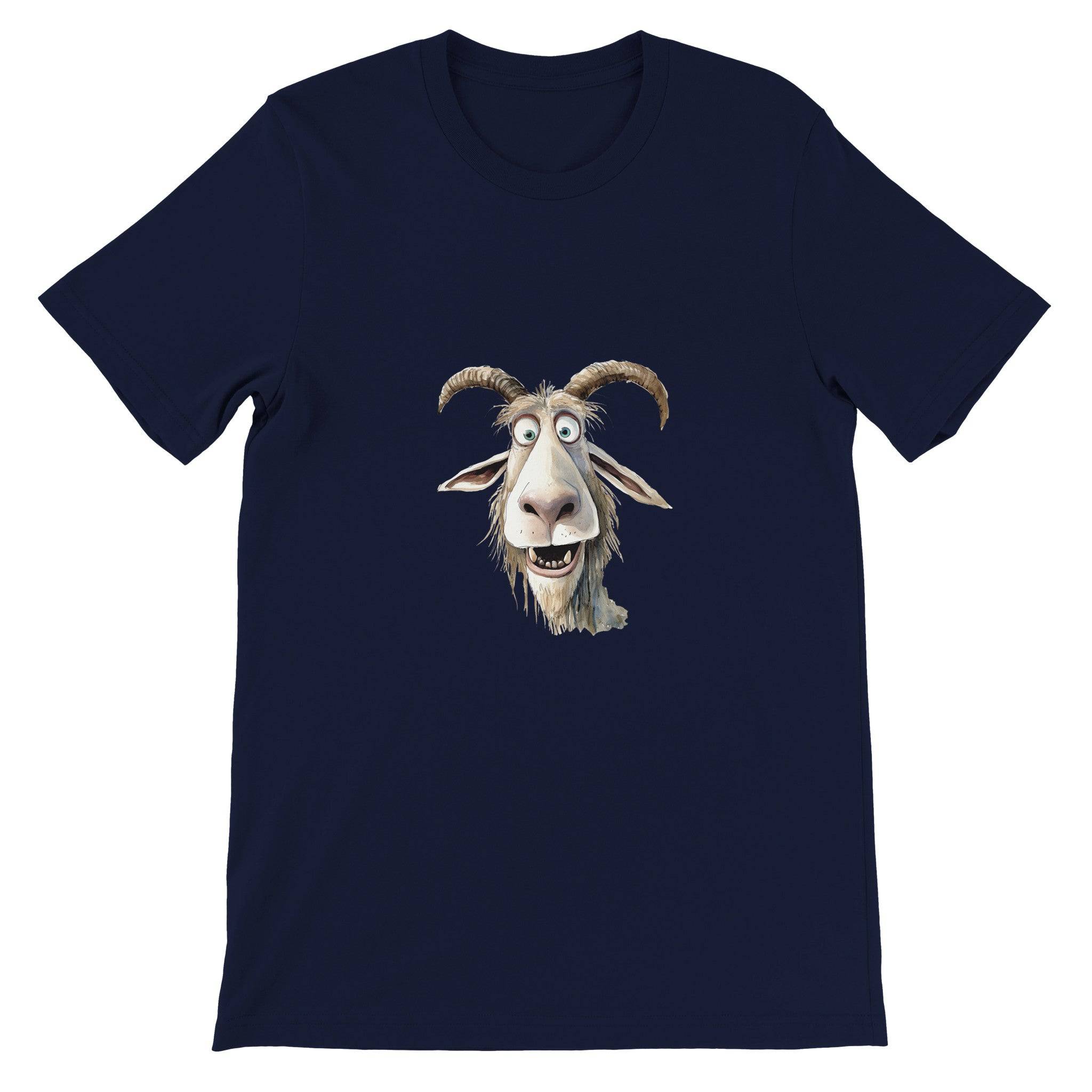 Budget Unisex Crewneck T-shirt/Funny-Goat - Enet Images