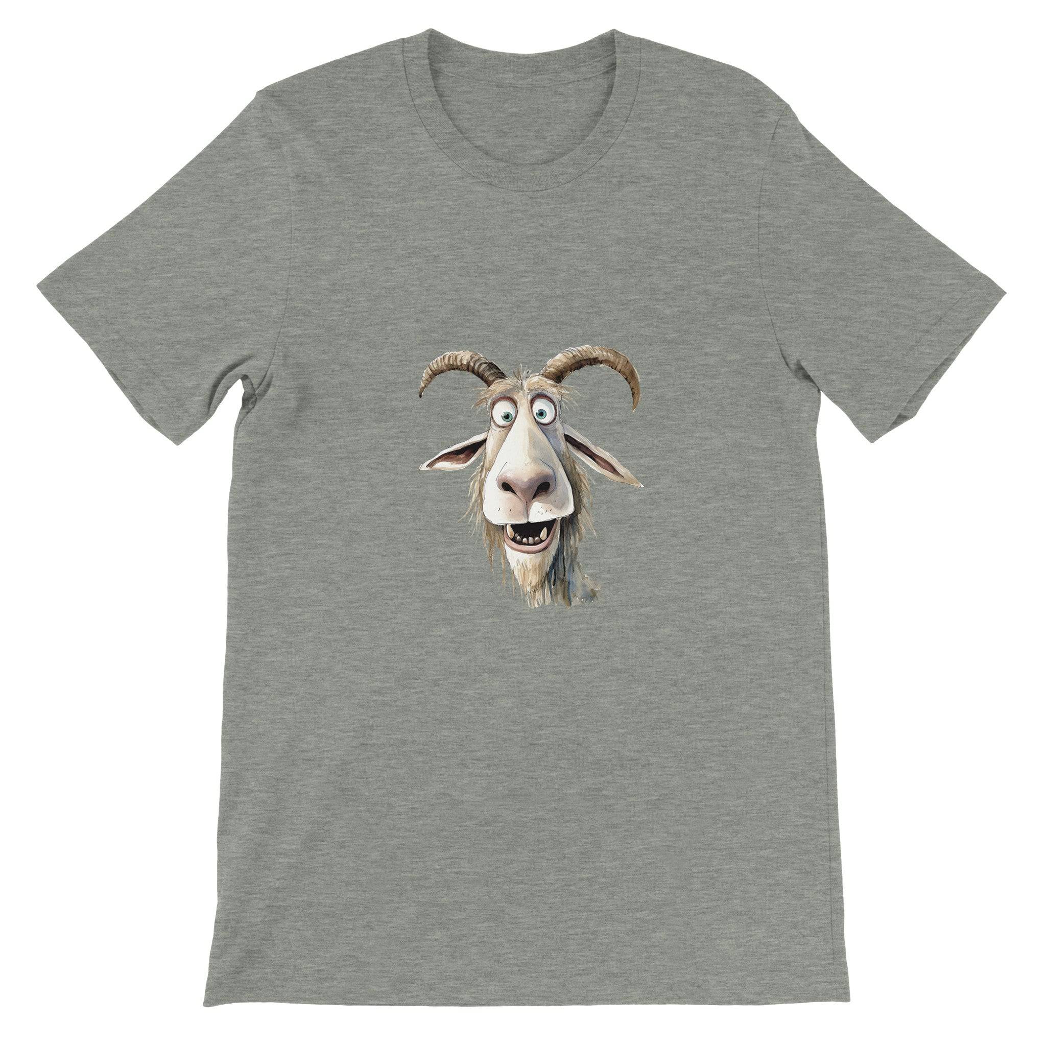 Budget Unisex Crewneck T-shirt/Funny-Goat - Enet Images