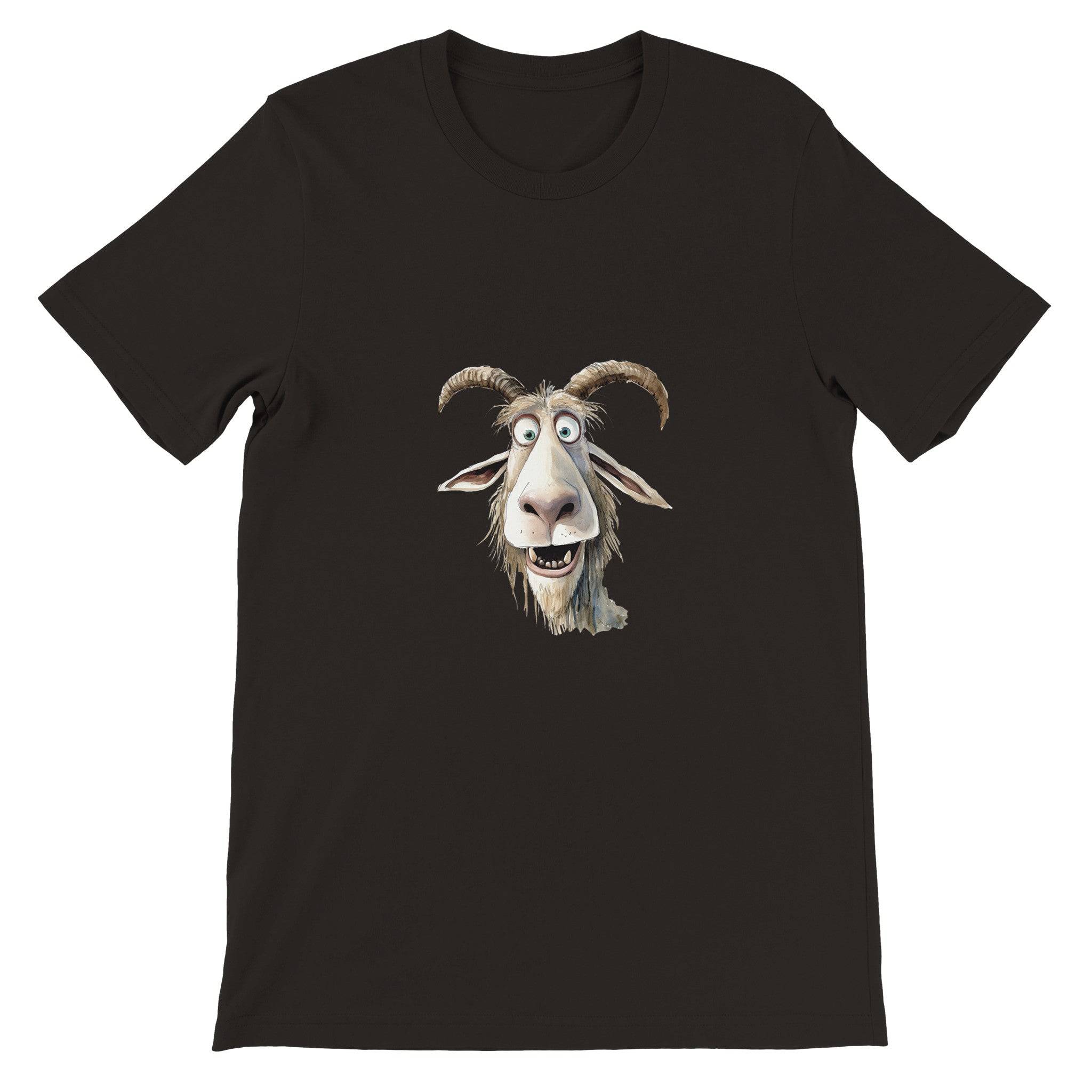 Budget Unisex Crewneck T-shirt/Funny-Goat - Enet Images