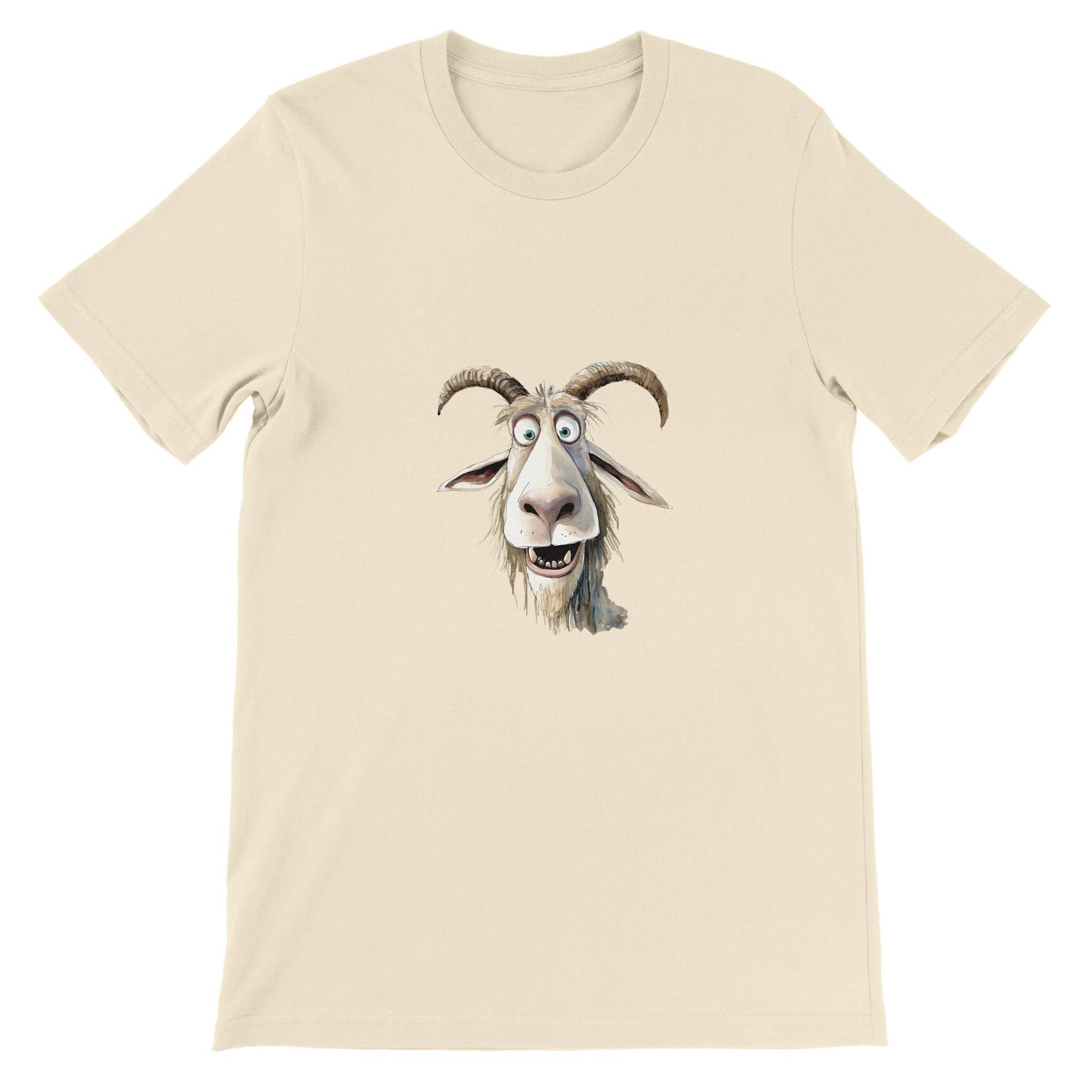 Budget Unisex Crewneck T-shirt/Funny-Goat - Enet Images